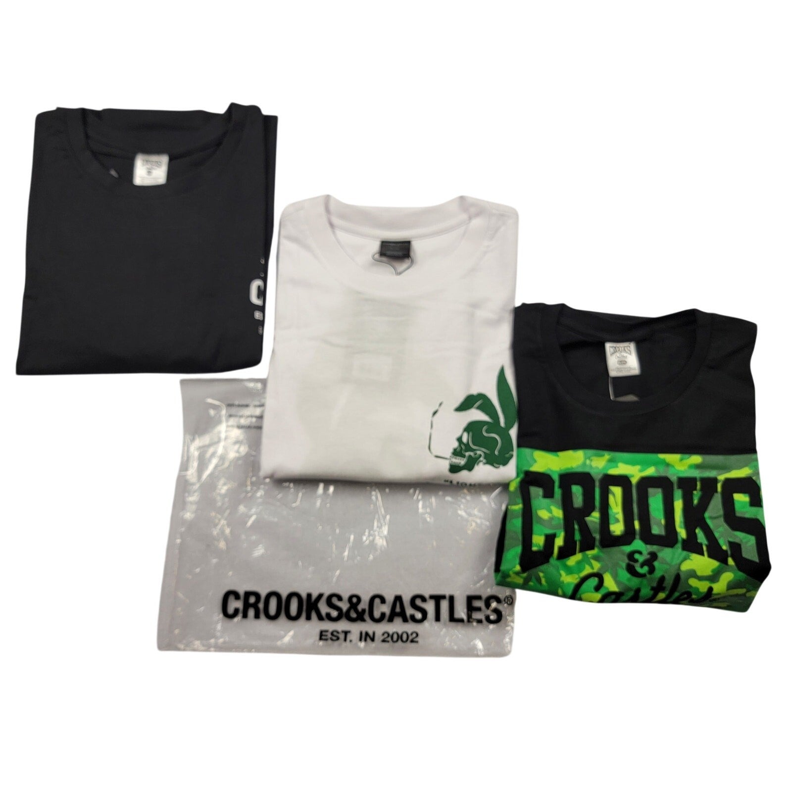 Crooks & Castles 3 TShirt Lot NWT 2XL Light Up Rollin With Quality 7250