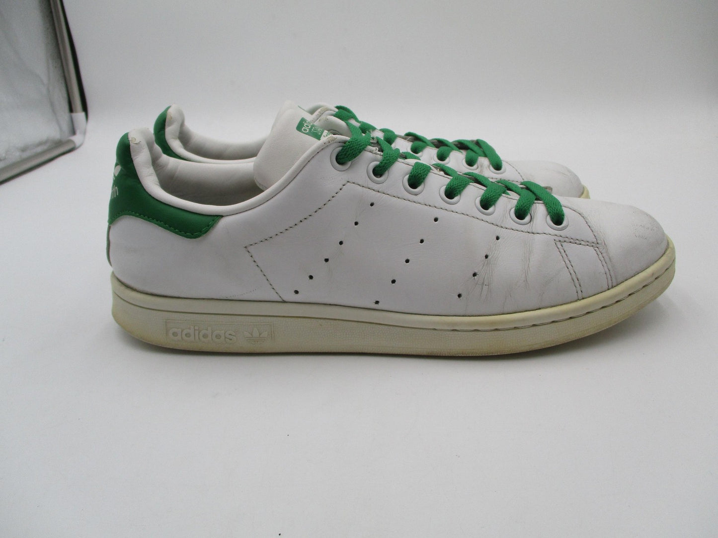 Adidas Stan Smith Shoes Mens Size 10 White Green Leather Tennis Sneakers M203245