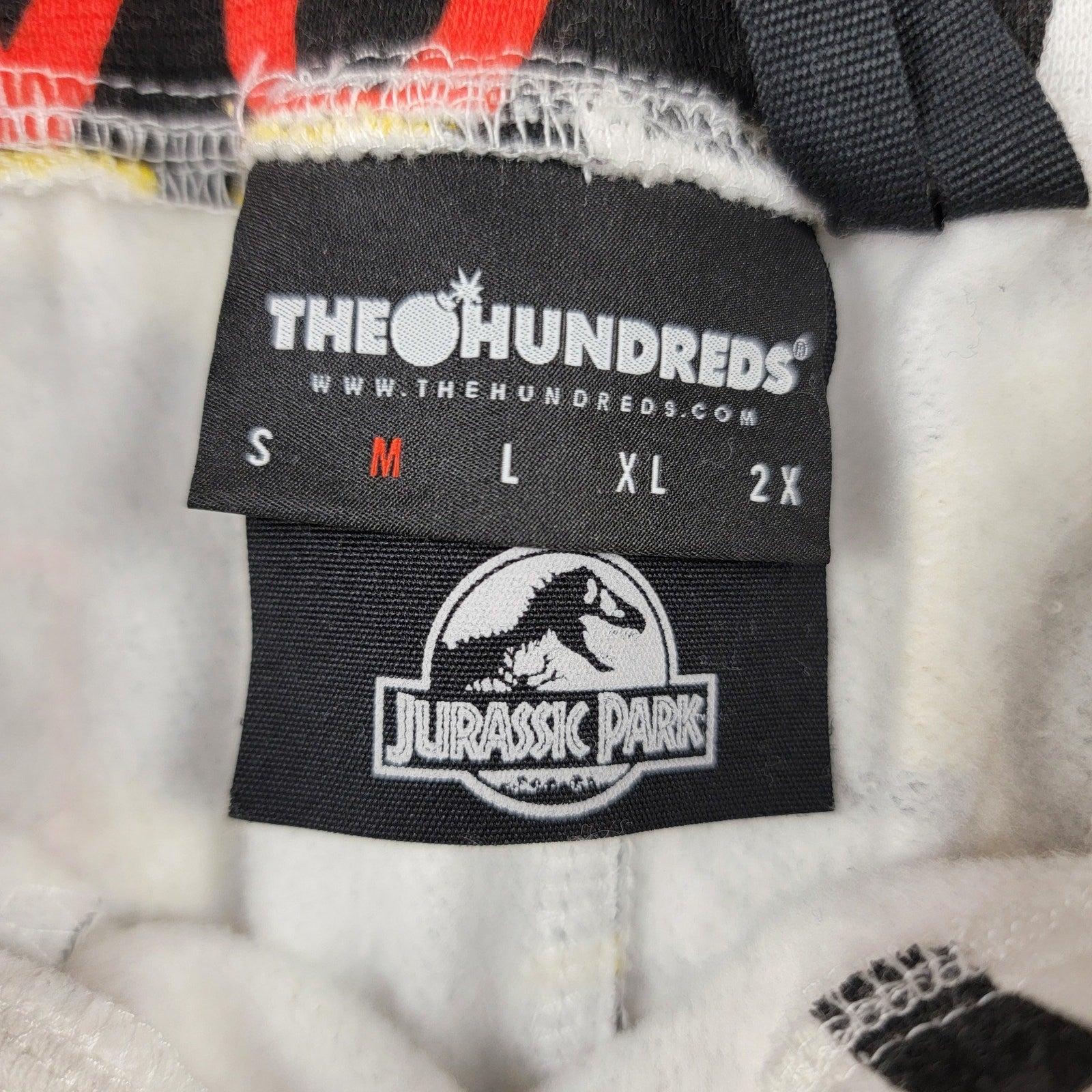 The Hundreds x Jurassic Park Mens Joggers White Sz M