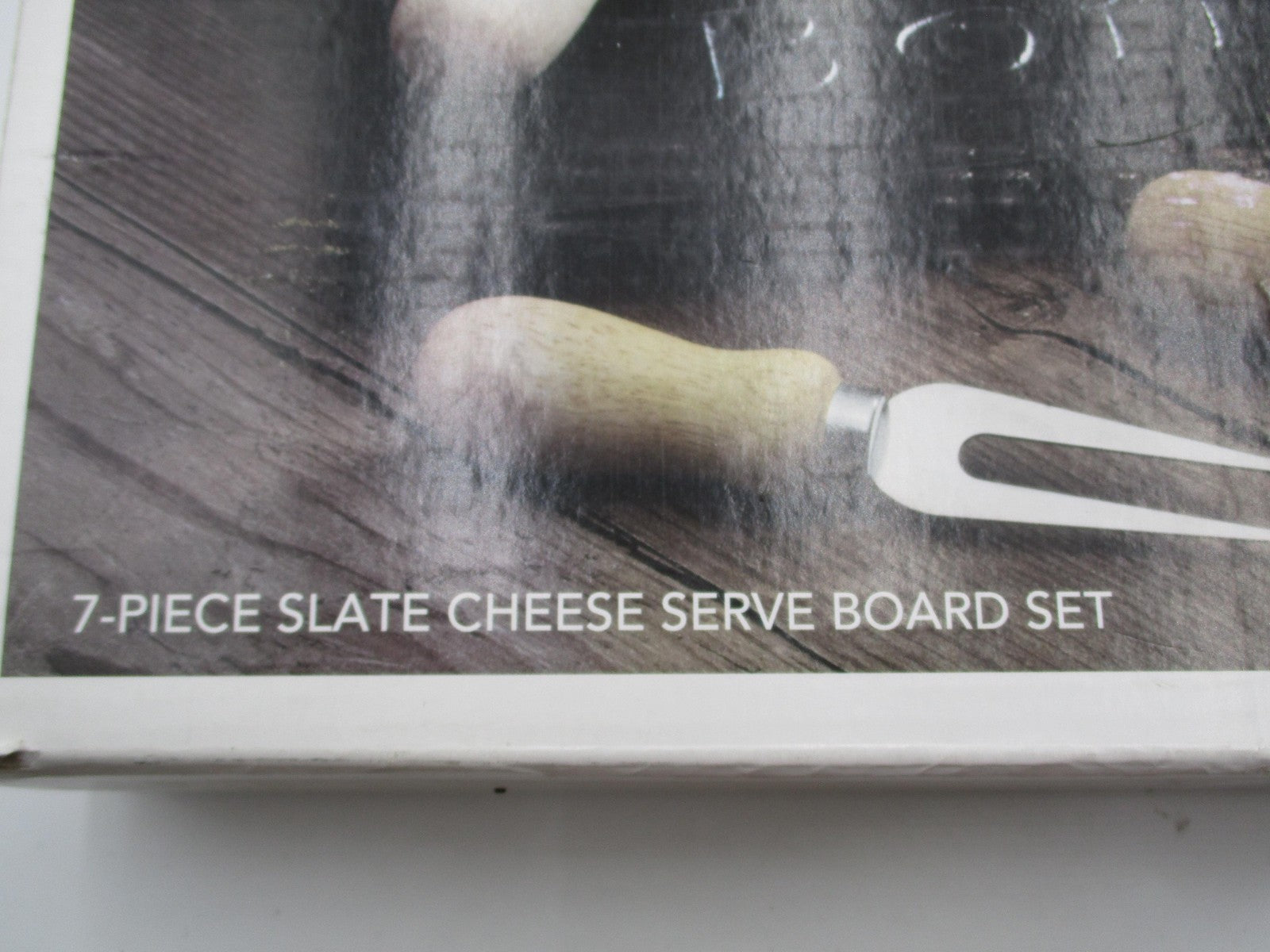 Pfaltzgraff Everyday 7-Piece Slate Cheese Serving Tray Bon Appetit Rope Handles1