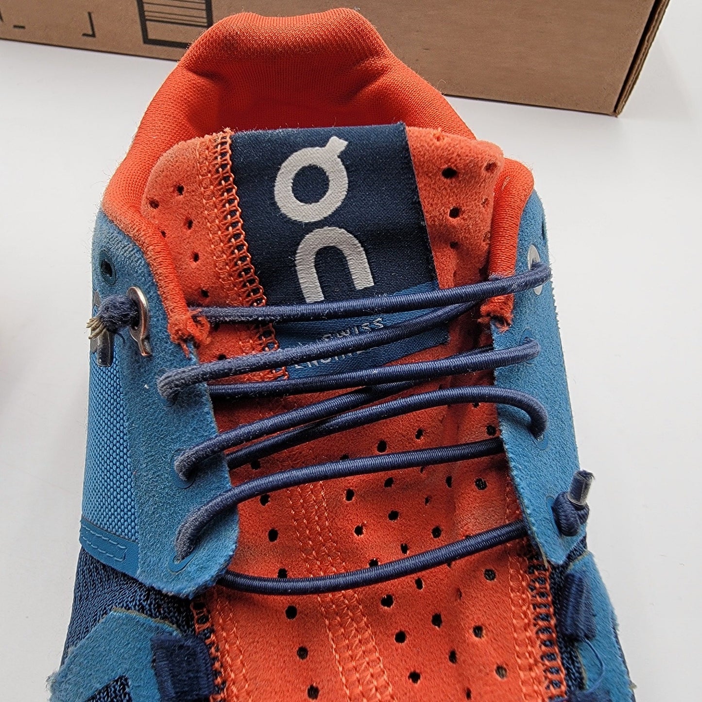 On Running Mens Cloud Pacific/Sunset Sz 8