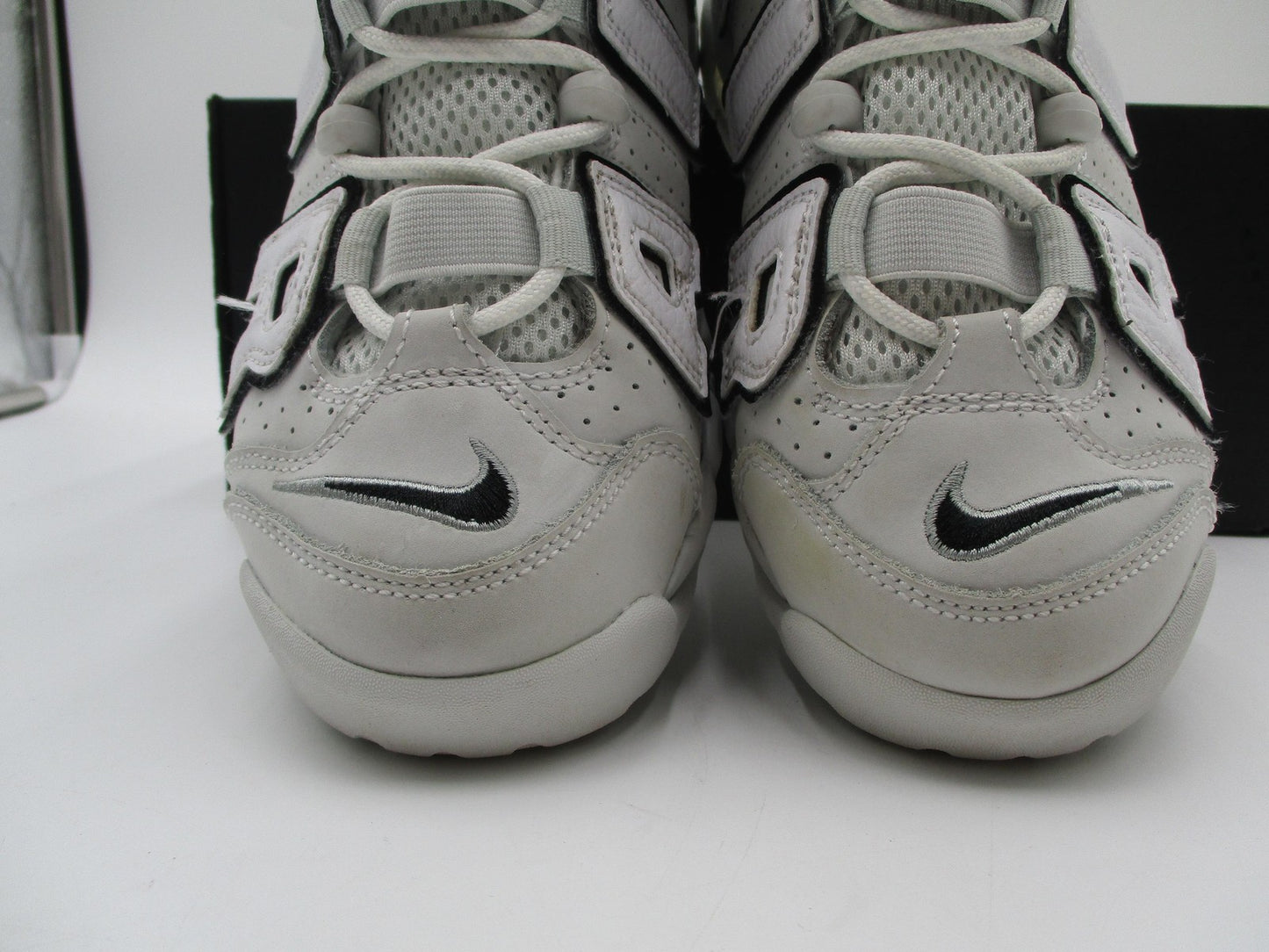 Nike Air More Uptempo Shoes Youth Size 4Y GS Photon Dust Black FD0022-001 (1E4)5