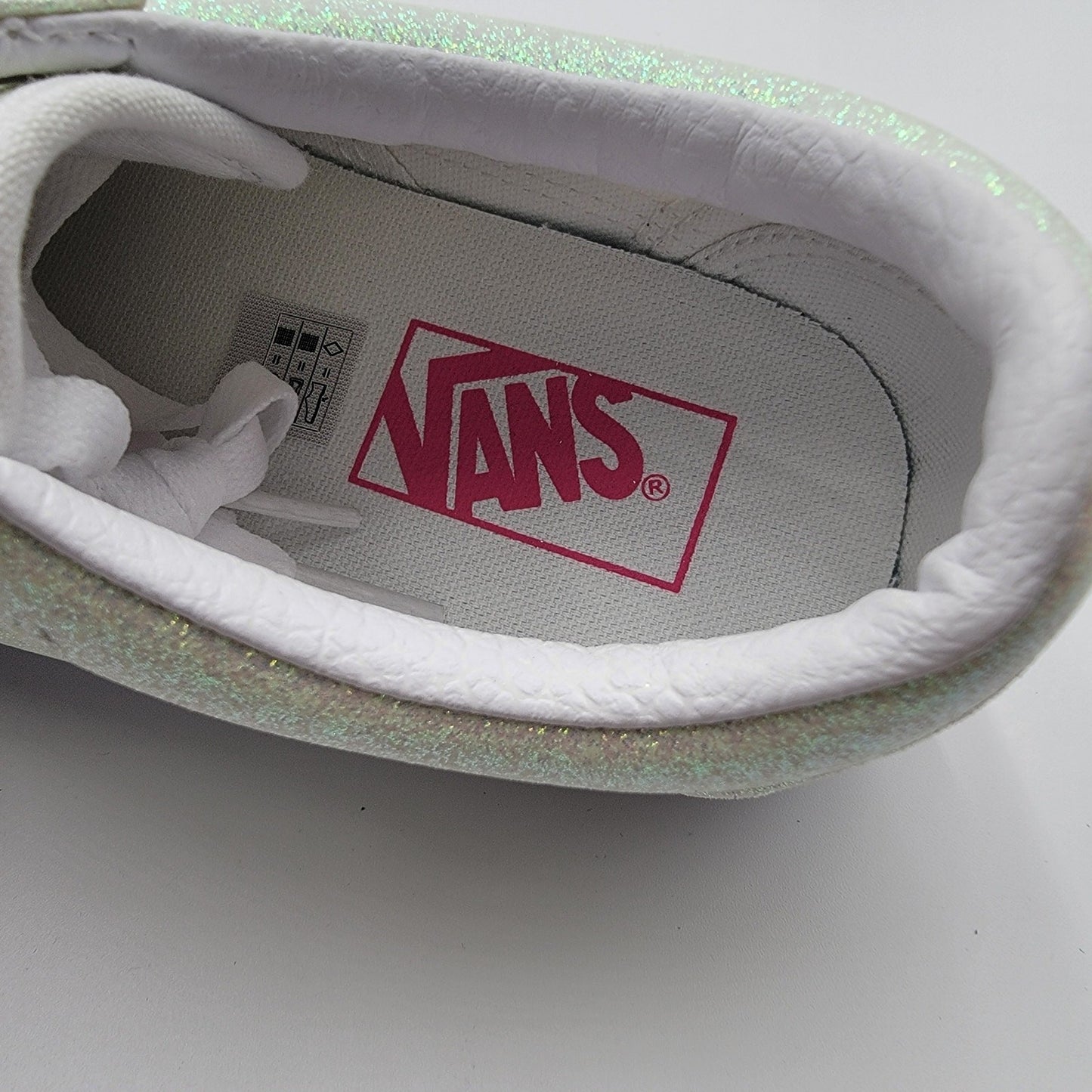 Vans Old Skool UV Glitter Sz 6M/7.5W Pink/Green VN0A3WKT3UA15