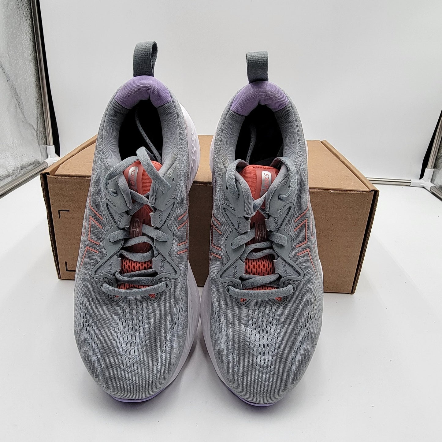 Asics Wmns Gel Cumulus 25 'Sheet Rock Papaya' Sz 7.5 1012B441 020