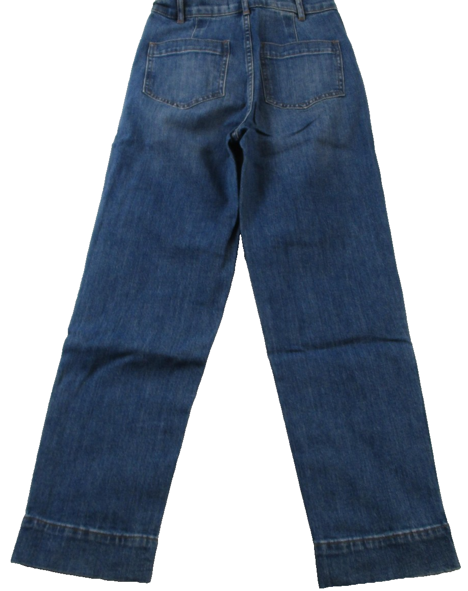 Madewell Jeans Womens 24 Blue High Rise Straight Button Fly Stretch Denim 14571