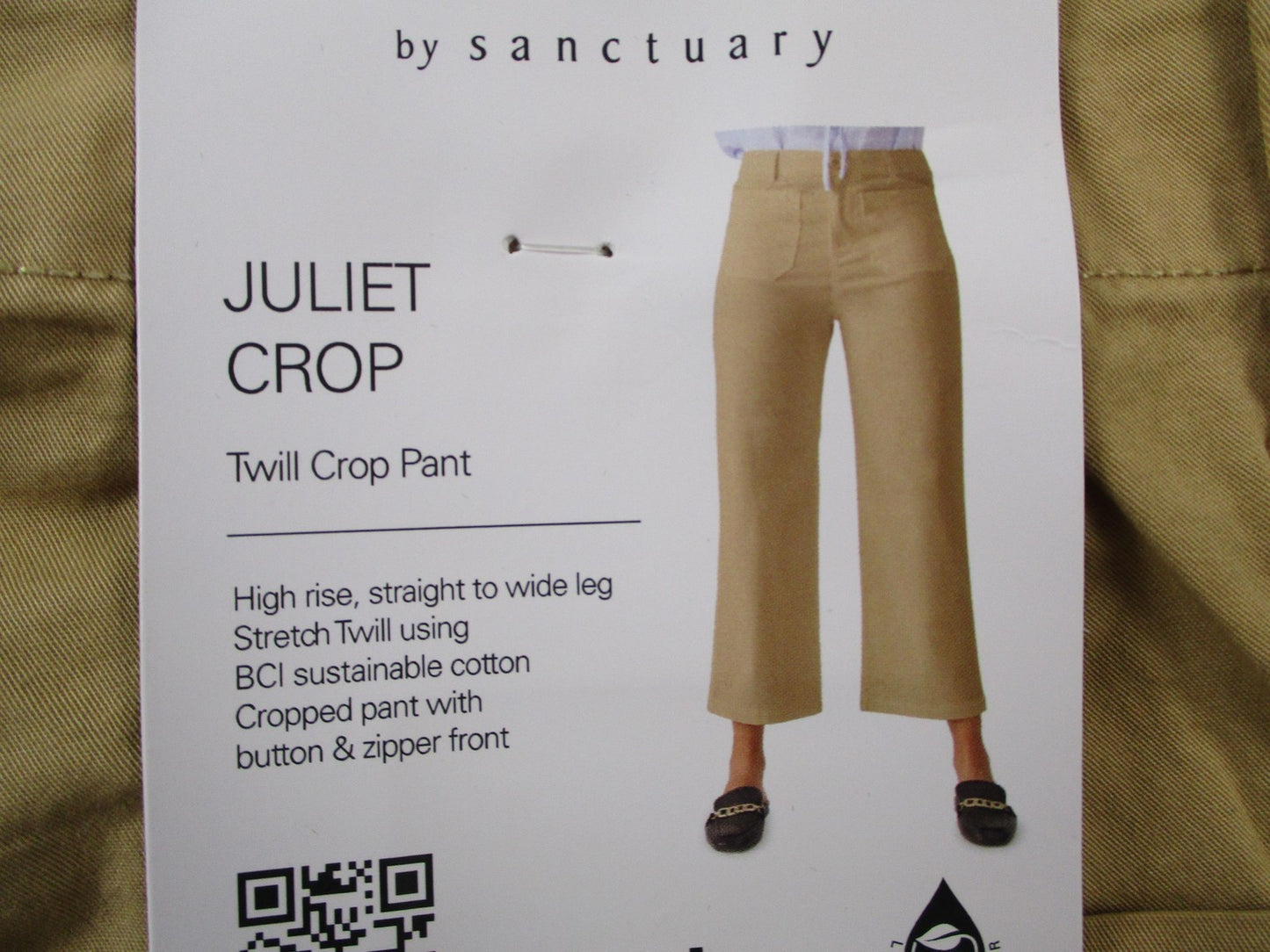 Social Standard By Sanctuary Pants Women 16 Tan Juliet Crop High Rise Twill 14413