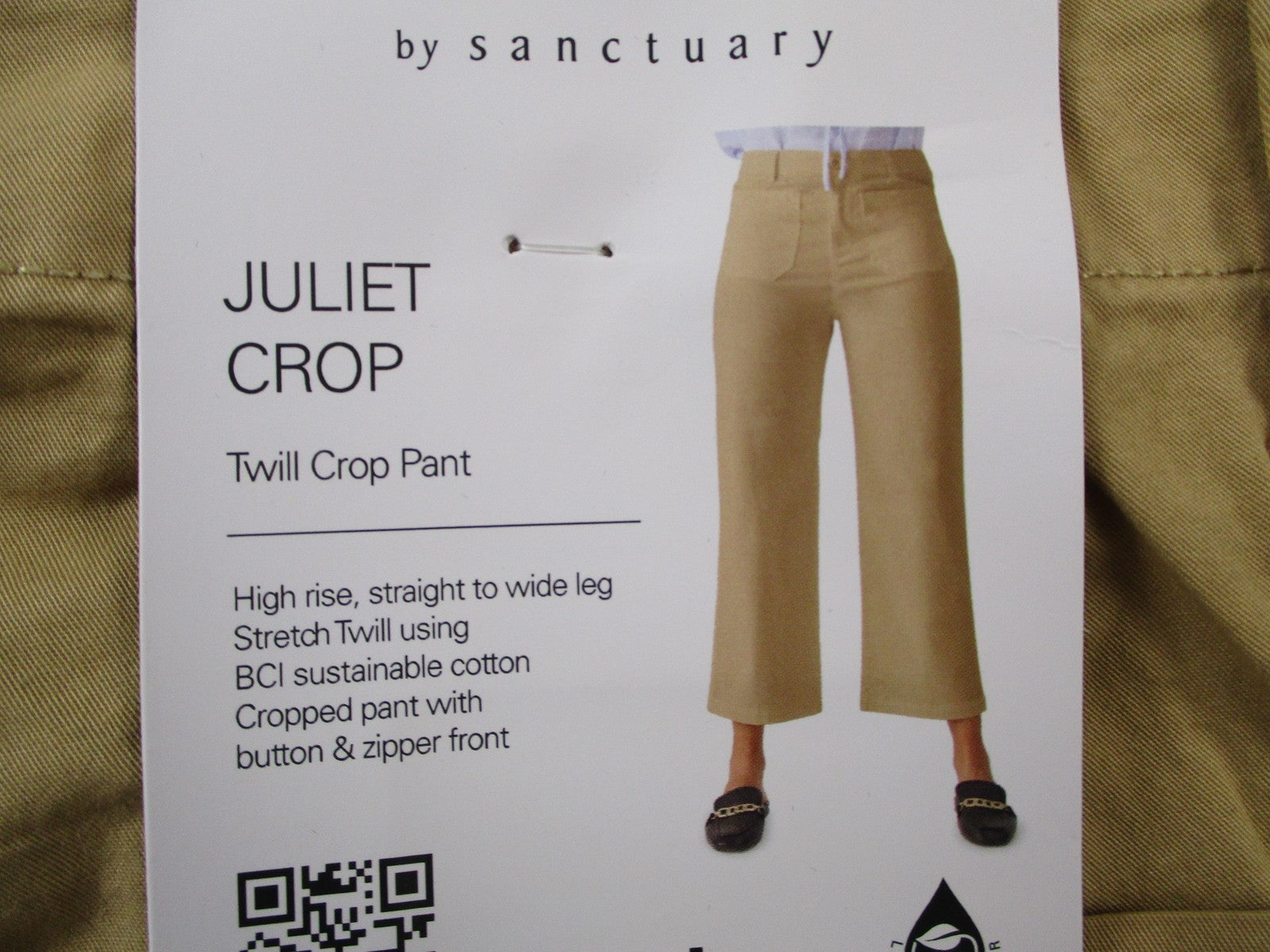 Social Standard By Sanctuary Pants Women 16 Tan Juliet Crop High Rise Twill 14413