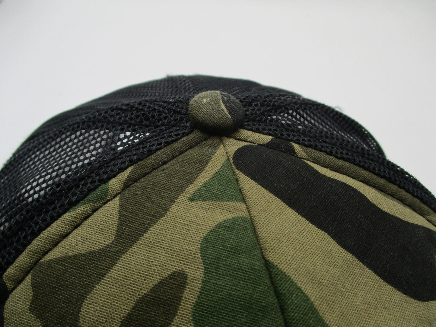 Bass Pro Shops Hat Cap Snap Back One Size Green Camo Trucker Mesh Patch Mens8