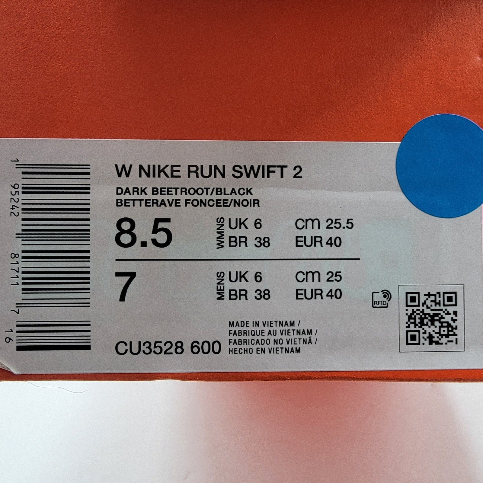 Nike Run Swift 2 'Dark Beetroot' Women's Size 8.58
