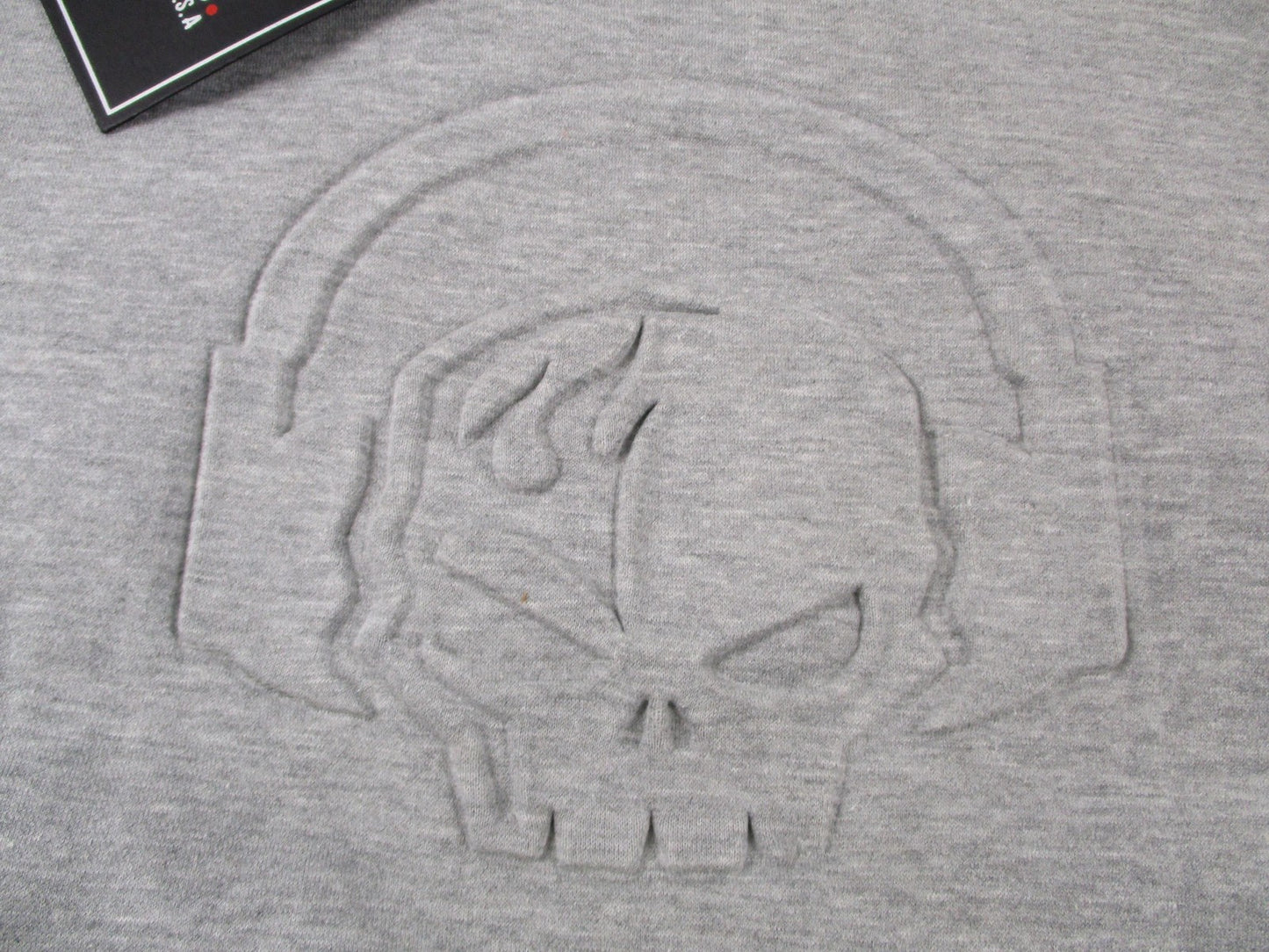 D73 USA Hot Wheels Hoodie Mens XL Gray Skull Graphic Pullover New
