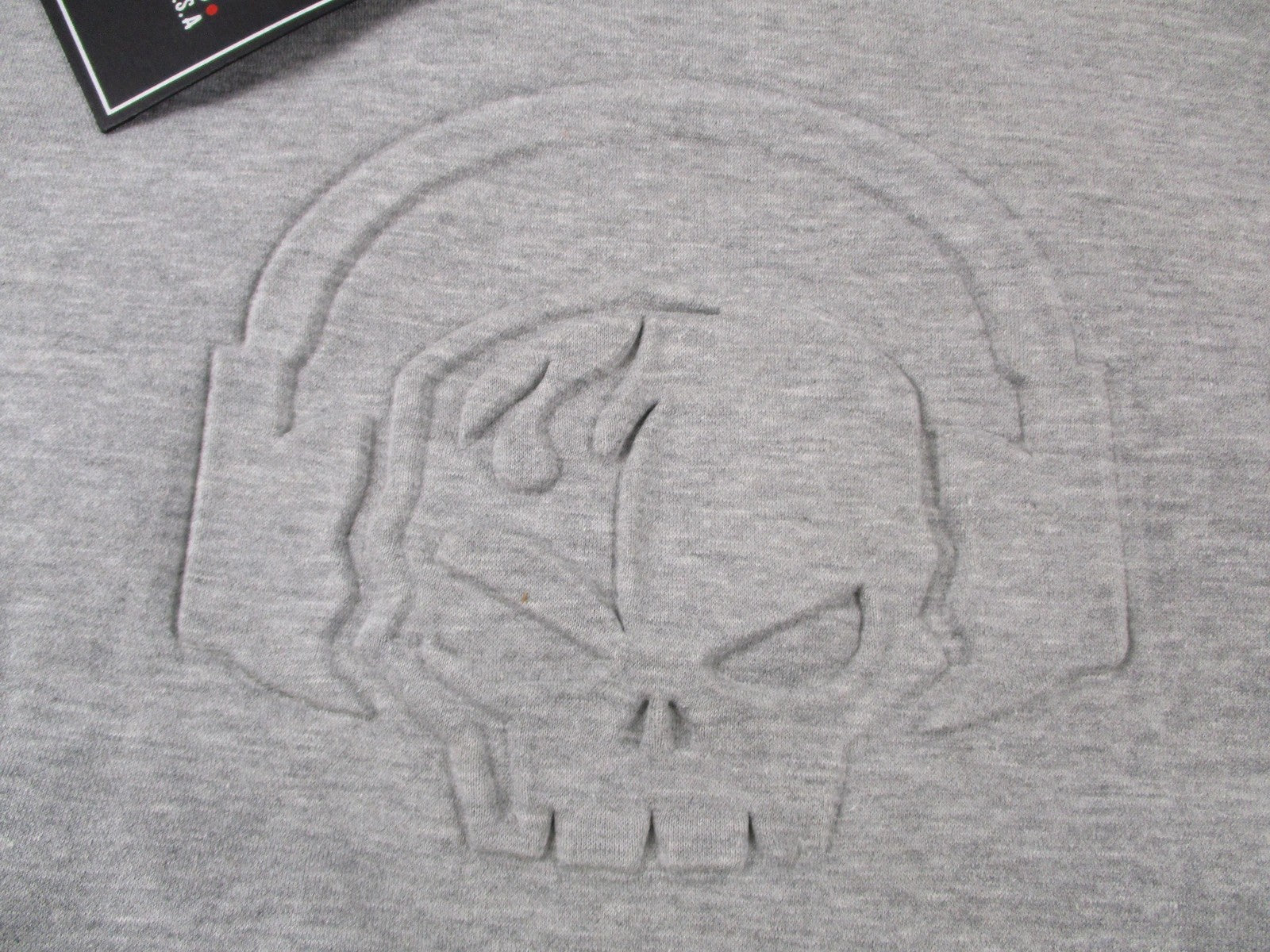 D73 USA Hot Wheels Hoodie Mens XL Gray Skull Graphic Pullover New