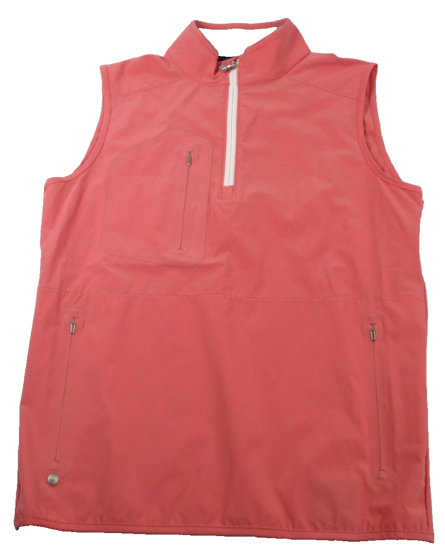 Peter Millar Vest Mens Small Pink Golf Windbreaker Softshell MS23XZ02