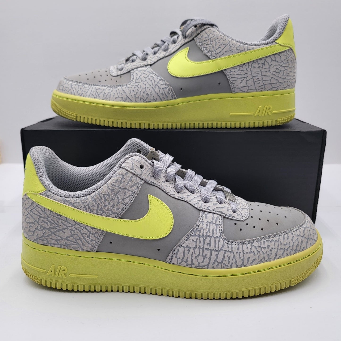 Nike Air Force 1 Low 'Elephant Volt' Mens Sz 9.5 488298 041