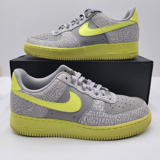 Nike Air Force 1 Low 'Elephant Volt' Mens Sz 9.5 488298 041