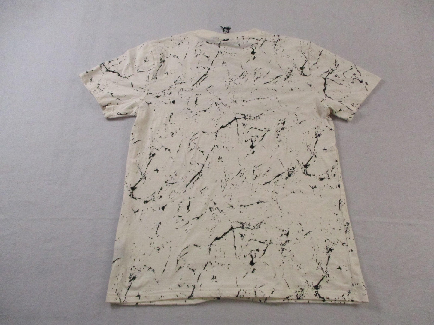 WXYZ Shirt Mens Medium White Skull Graphic Marble Splatter Allover Print Tee1