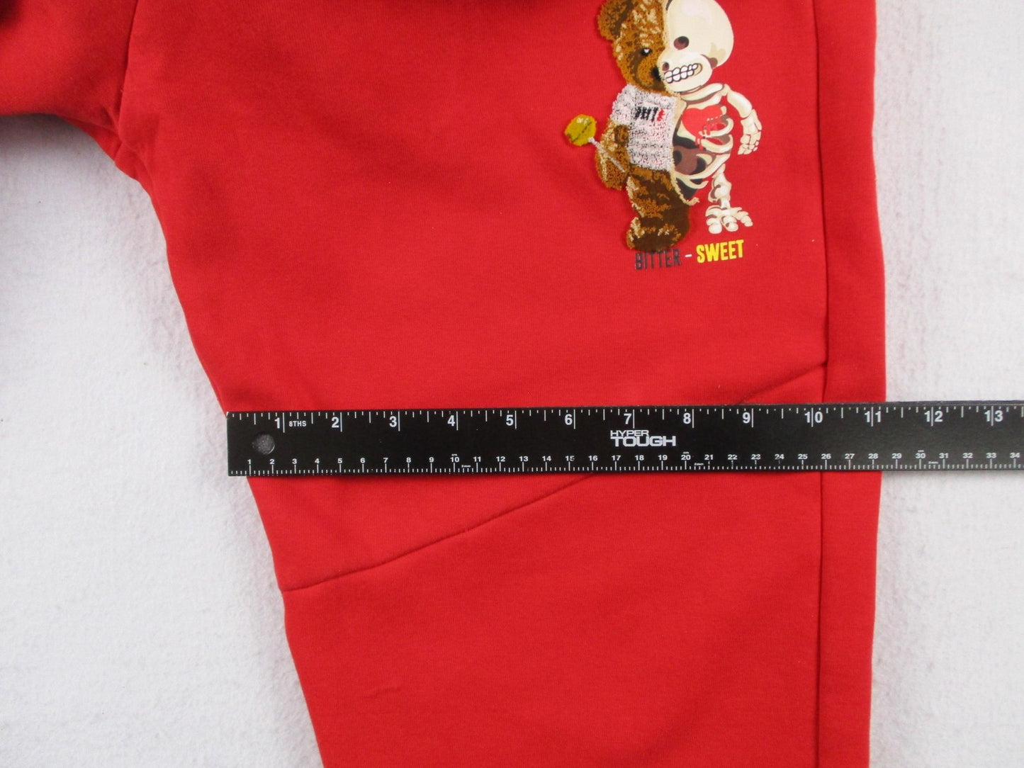 Loop Tracksuit Mens 2XL Red Bitter Sweet Bear Graphic Fleece Hoodie Joggers 169421