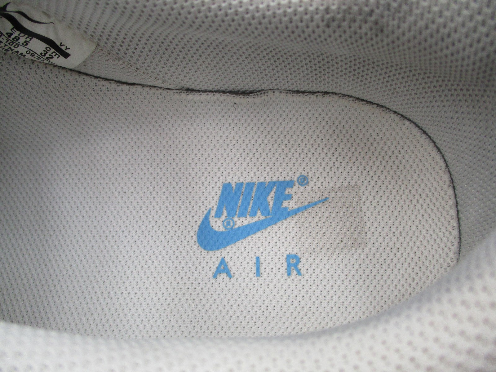 Nike Air Force 1 Low Shoes Men Sz 14 White Blue Leather Low Top AF1 Classic 1E714