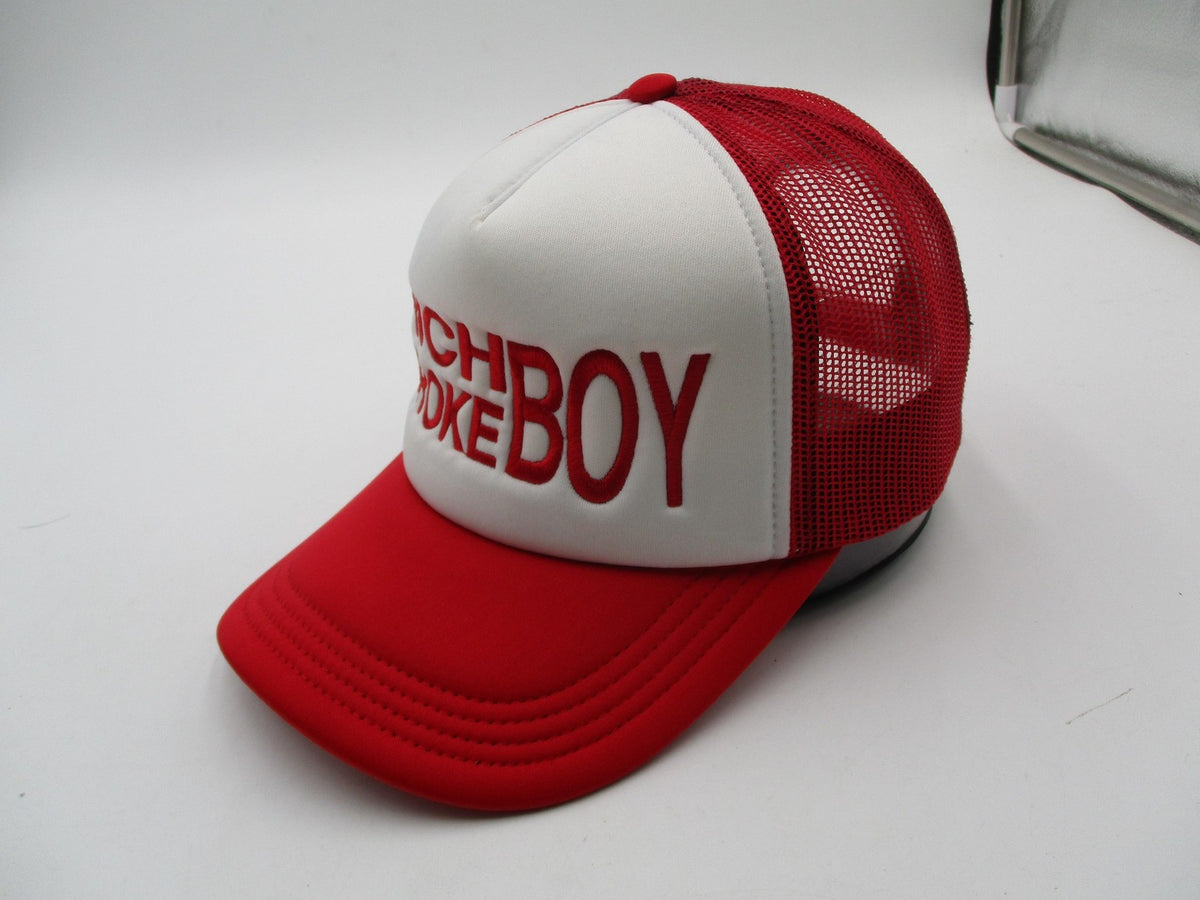 Crowns By Lids Hat Cap Snap Back Mens One Size Red Rich Broke Boy Trucker Mesh3