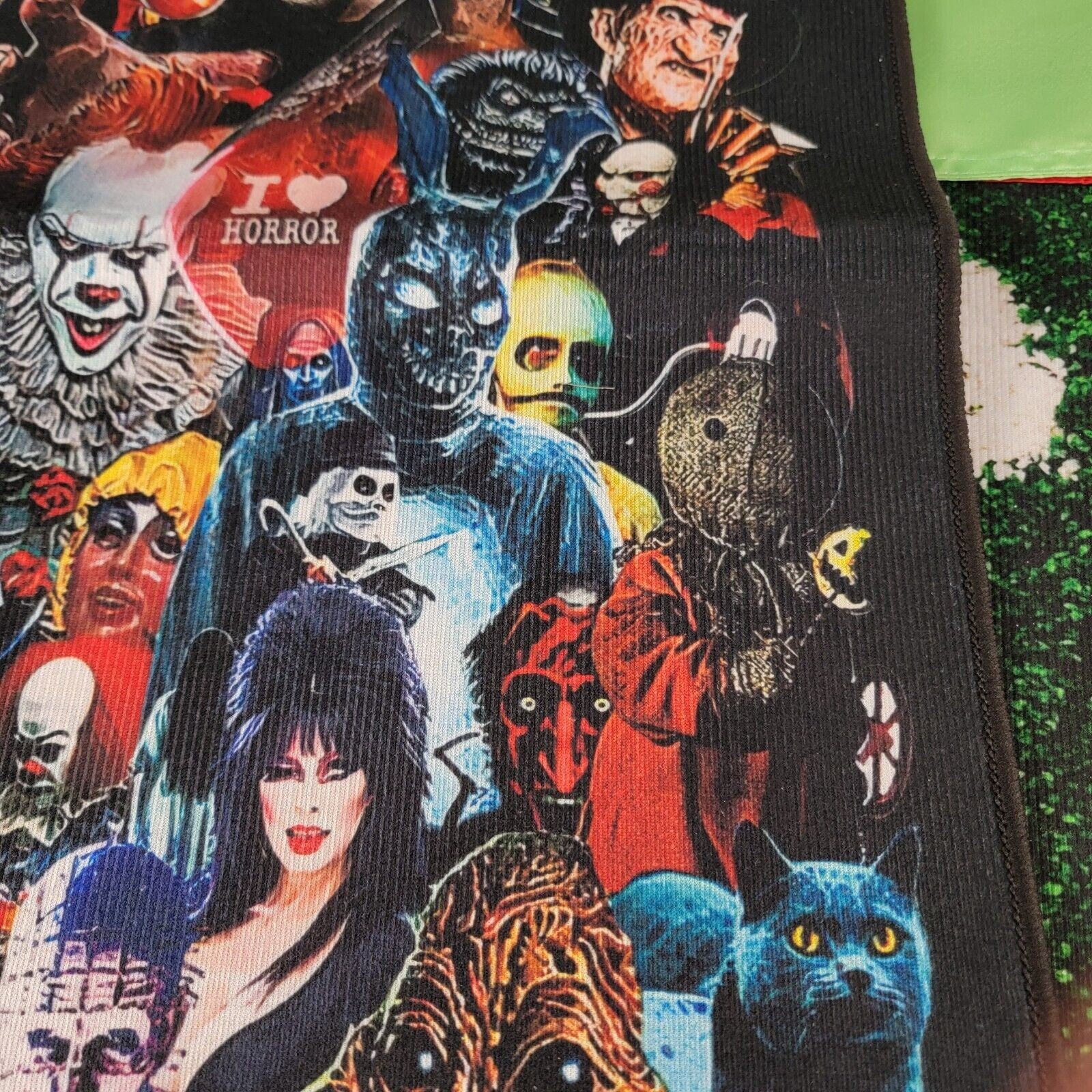I ❤️ Horror Rug 31" x 19" Features your favorite TV and Movie Horror Characters5