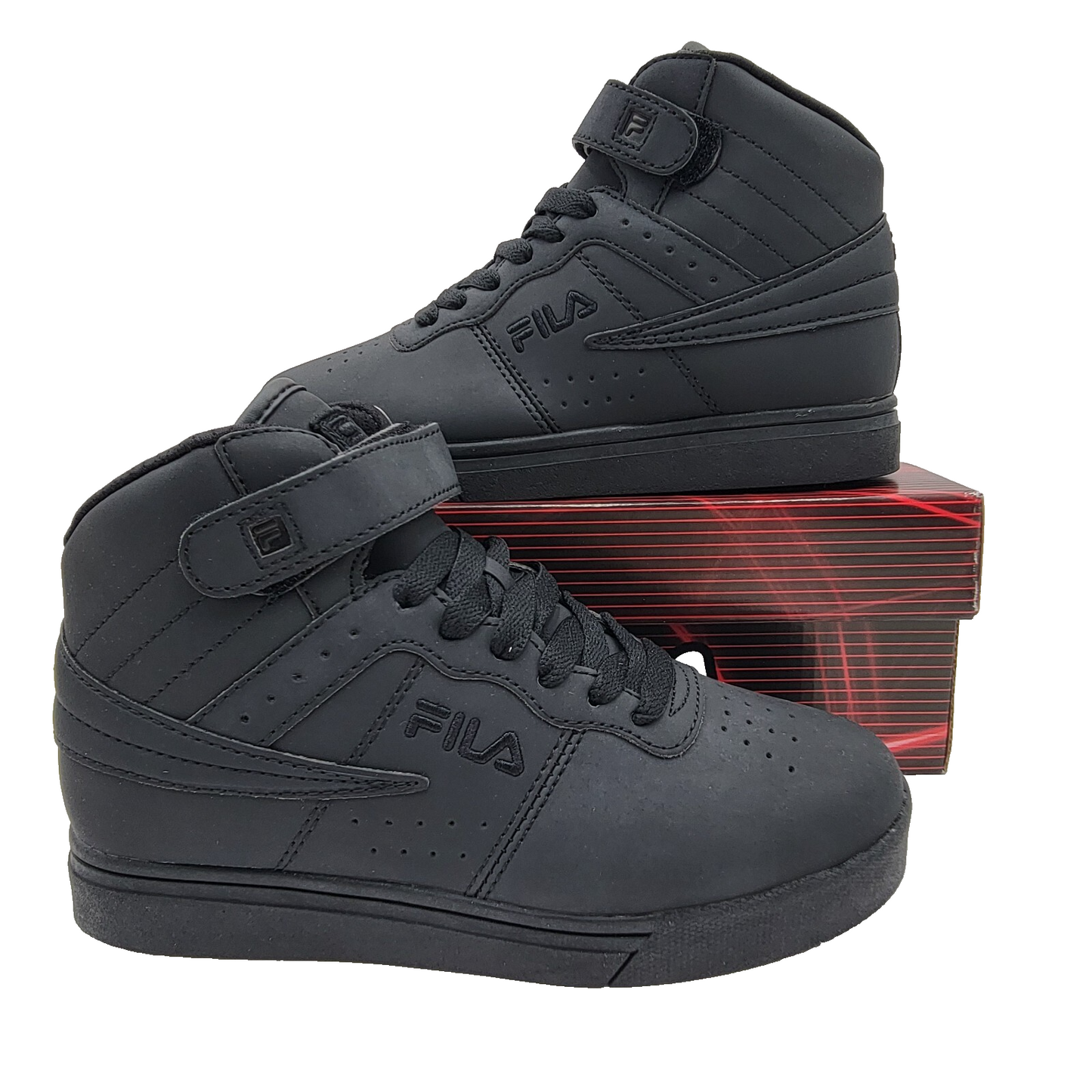FILA® Vulc 13 Matte Kid's Sz 2.5 Triple Black 3CM00175-001 NIB0