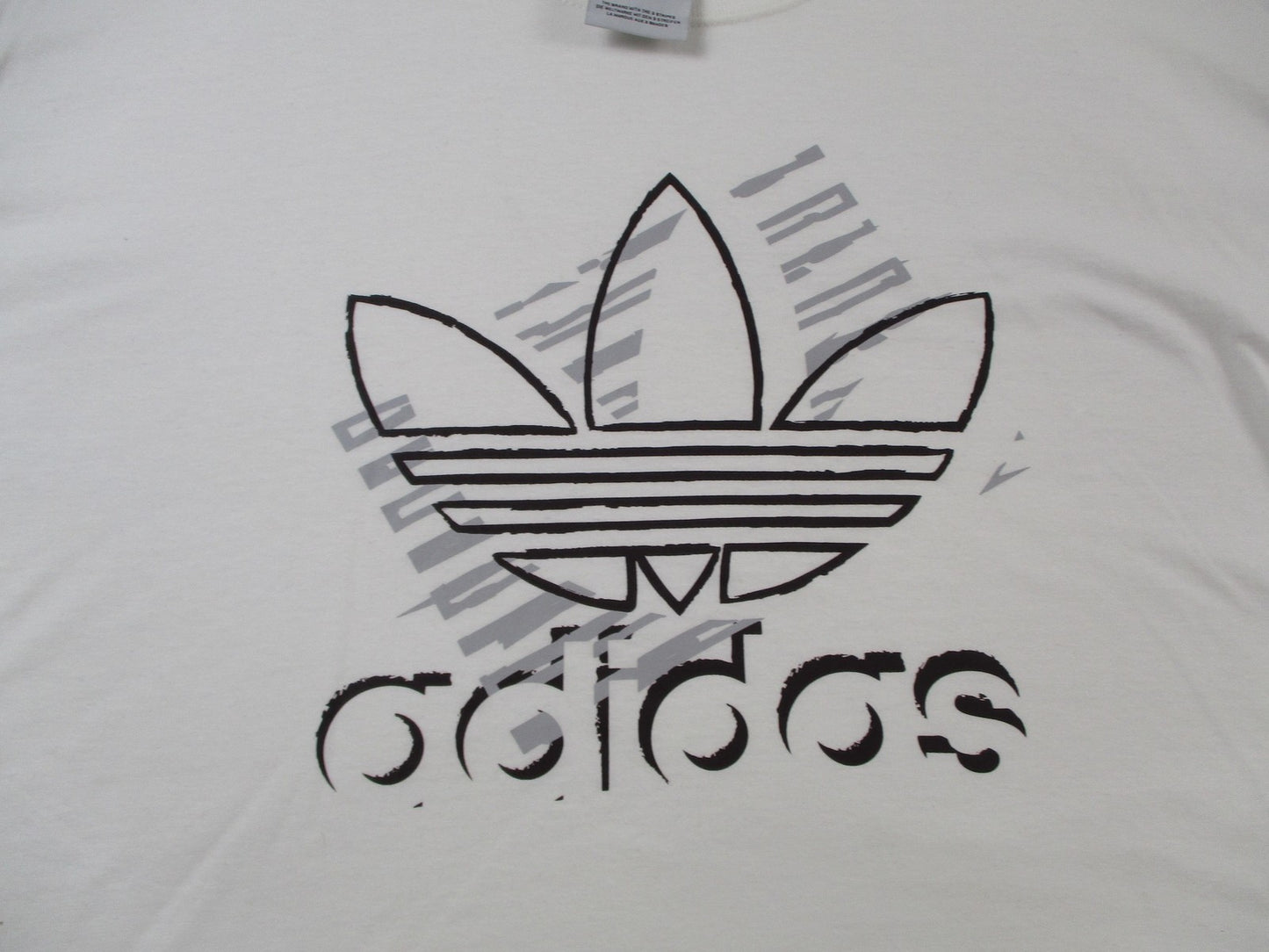 Adidas Sketch Trefoil Shirt Mens 2XL White Originals Graphic Streetwear 1360622
