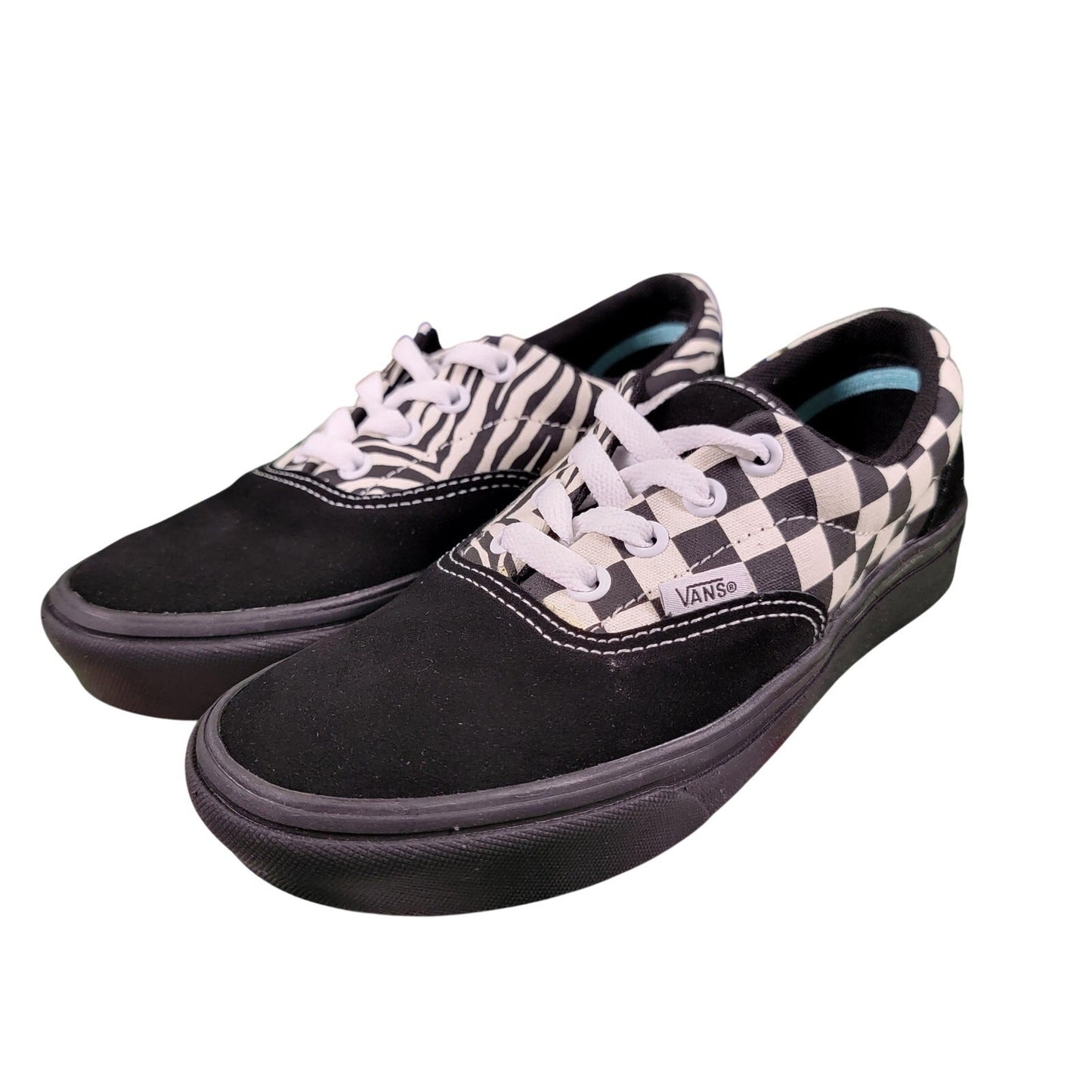 Vans ComfyCush Era Mixed Media Black/White Sz 4M/5.5W VN0A3WM917Q10