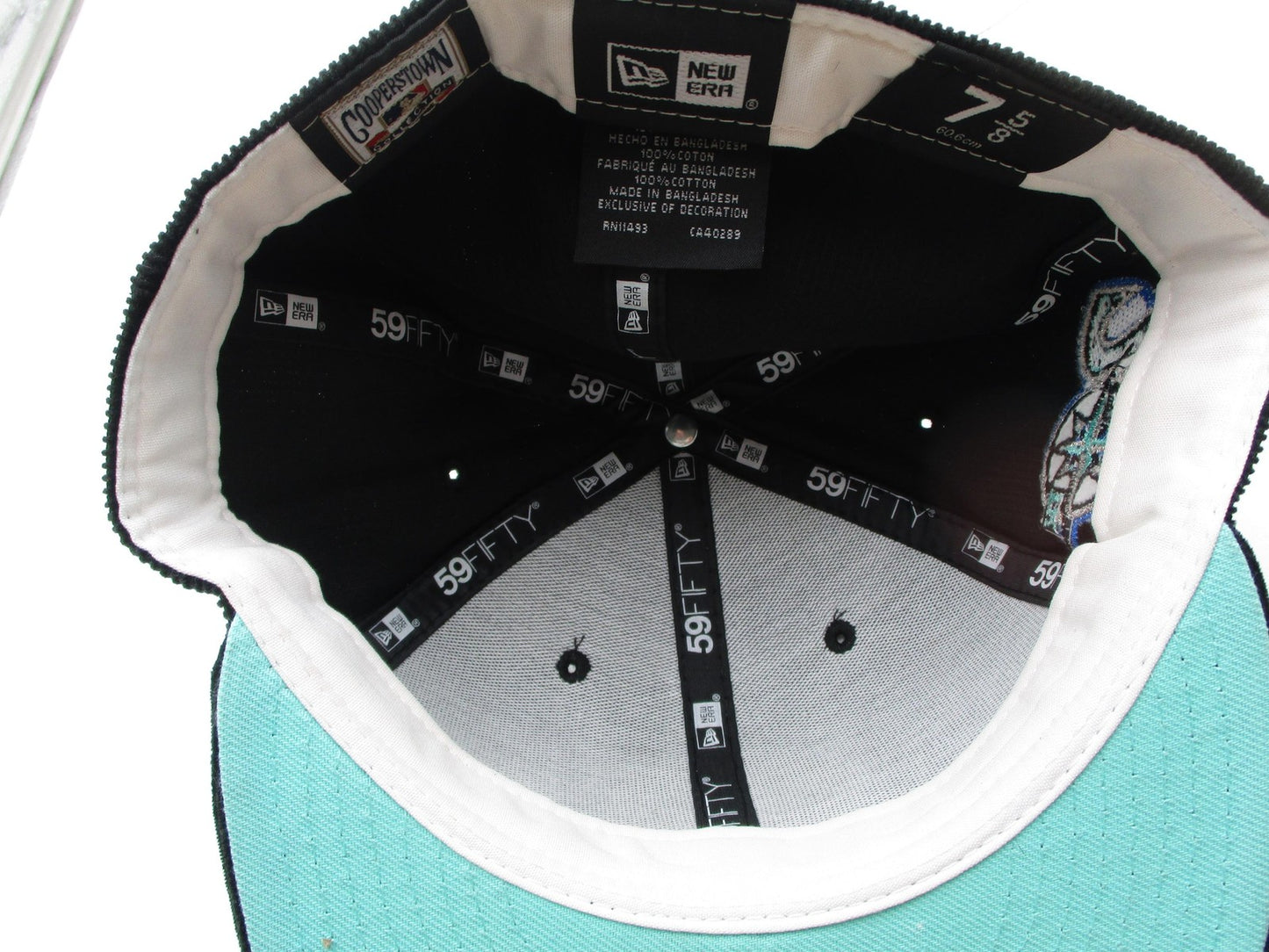 Seattle Mariners Hat Cap Fitted Mens 7 5/8 Black MLB Baseball Corduroy New Era11