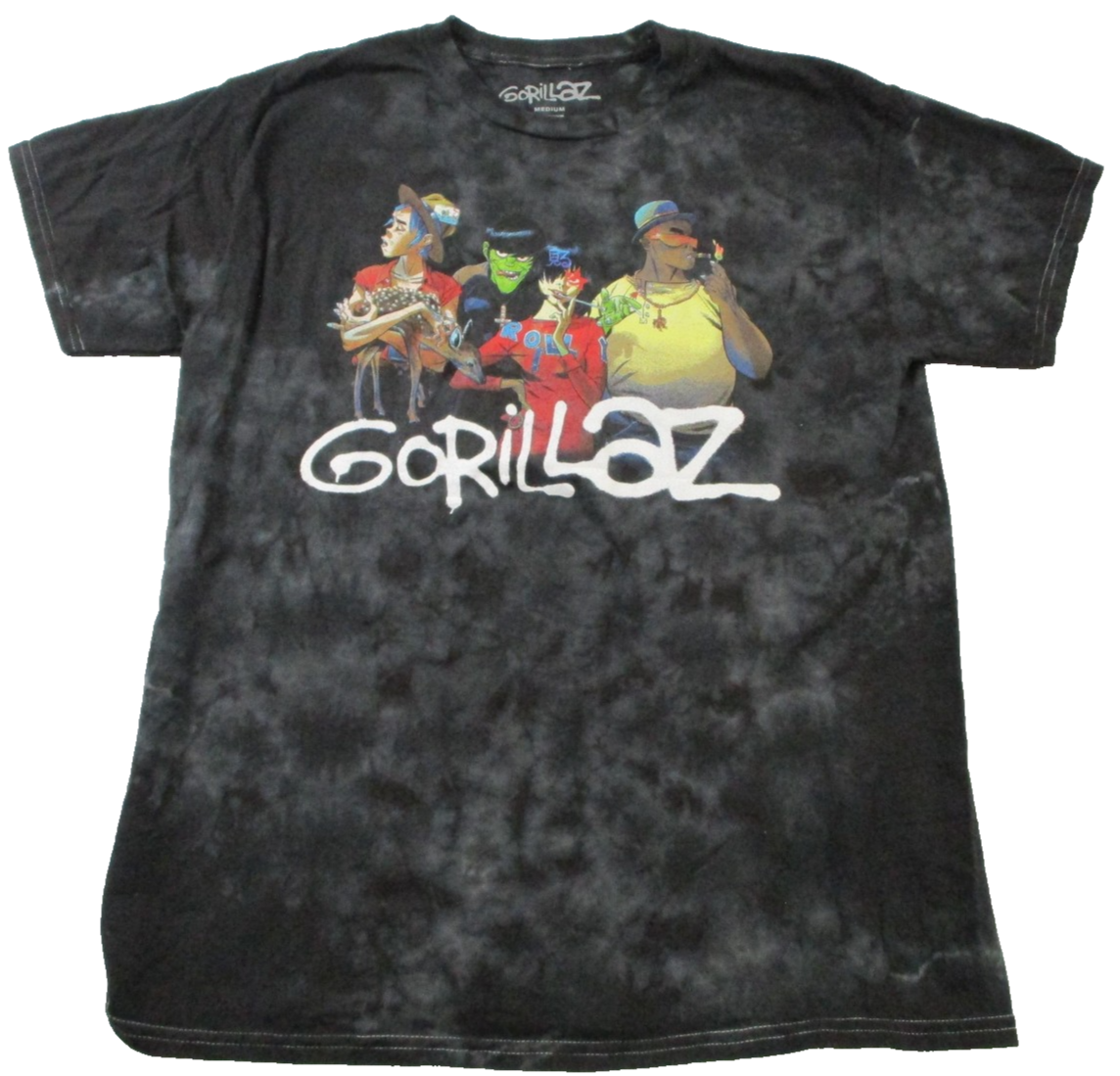 Gorillaz Band Shirt Mens Medium Black Tie Dye Graphic Music TShirt Tee 15515160