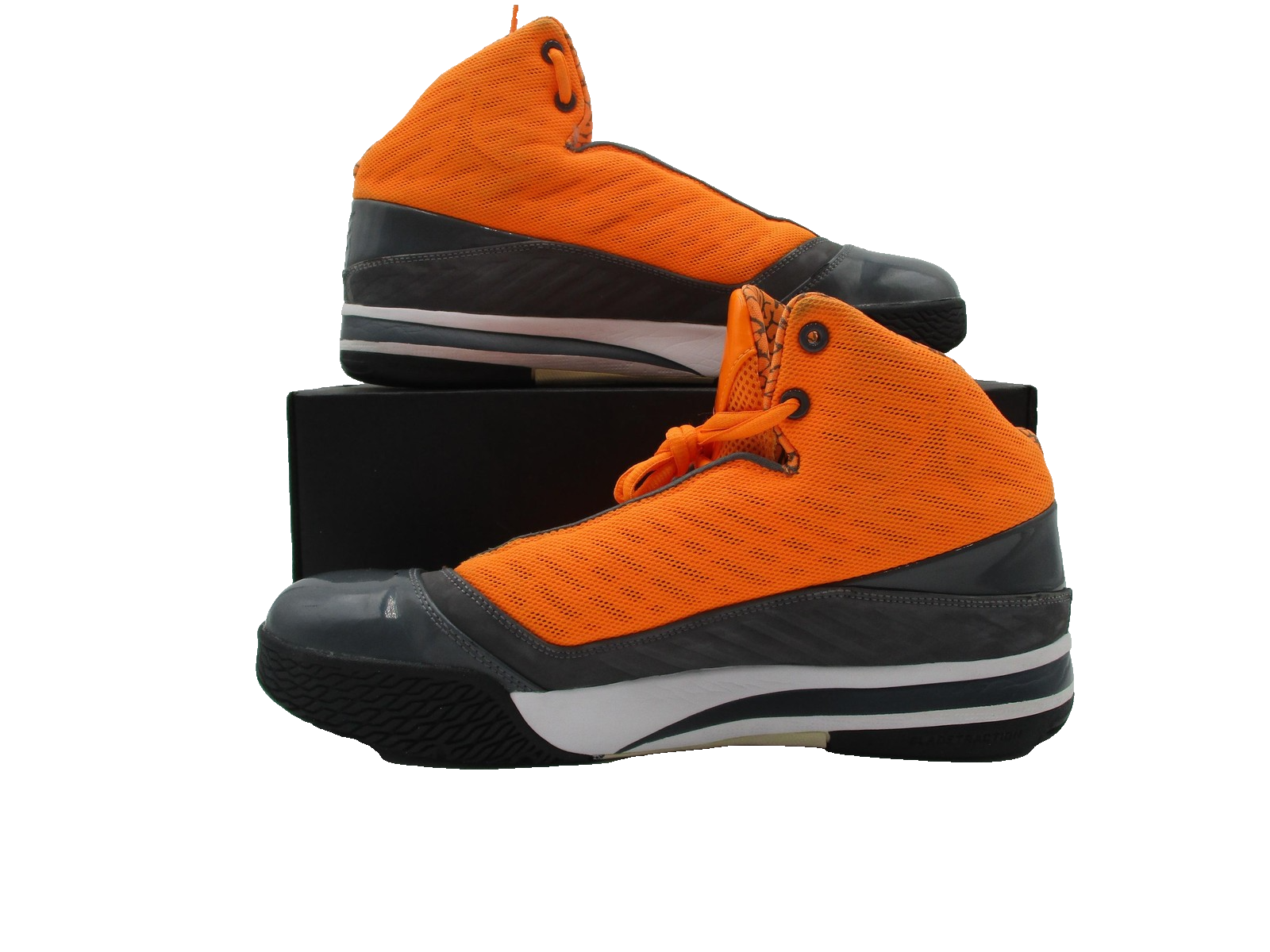 Jordan Shoes Men Sz 11.5 Orange Gray High Top Basketball Sneakers 580590801 1H52