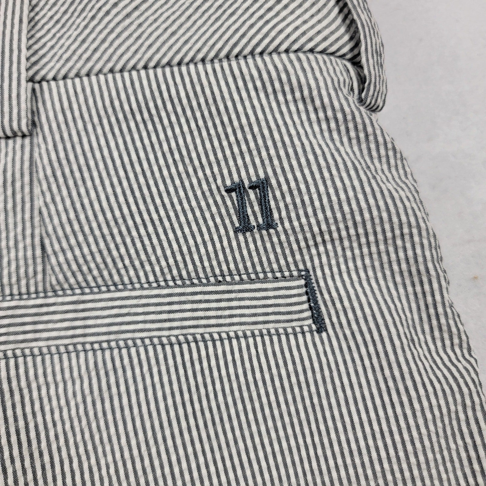 Walter Hagen Clubhouse Seersucker Golf Shorts Men’s 30 Navy 9” Inseam Stretch 2