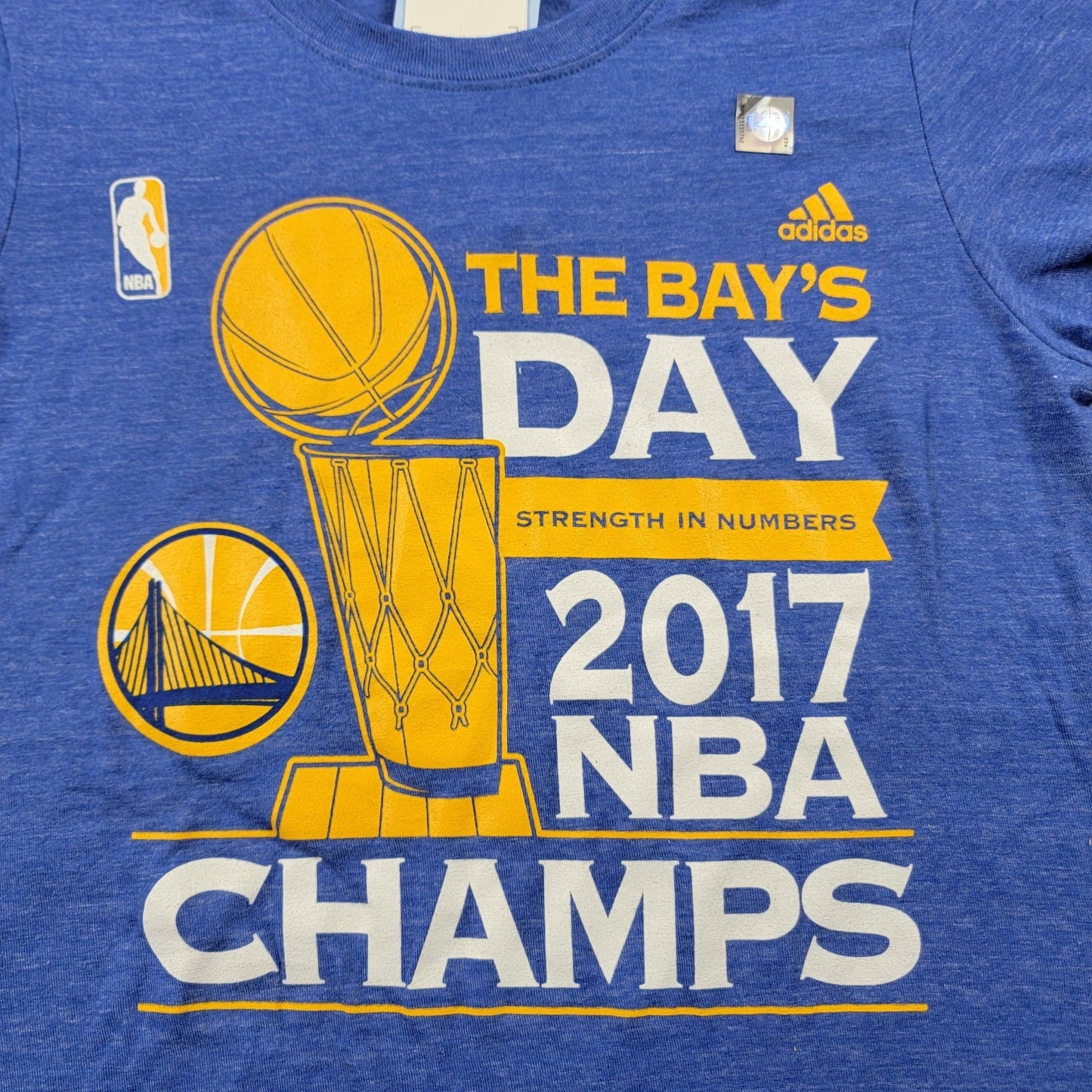 Adidas Golden State Warriors 2017 Champs Tshirt Womens Sz S3