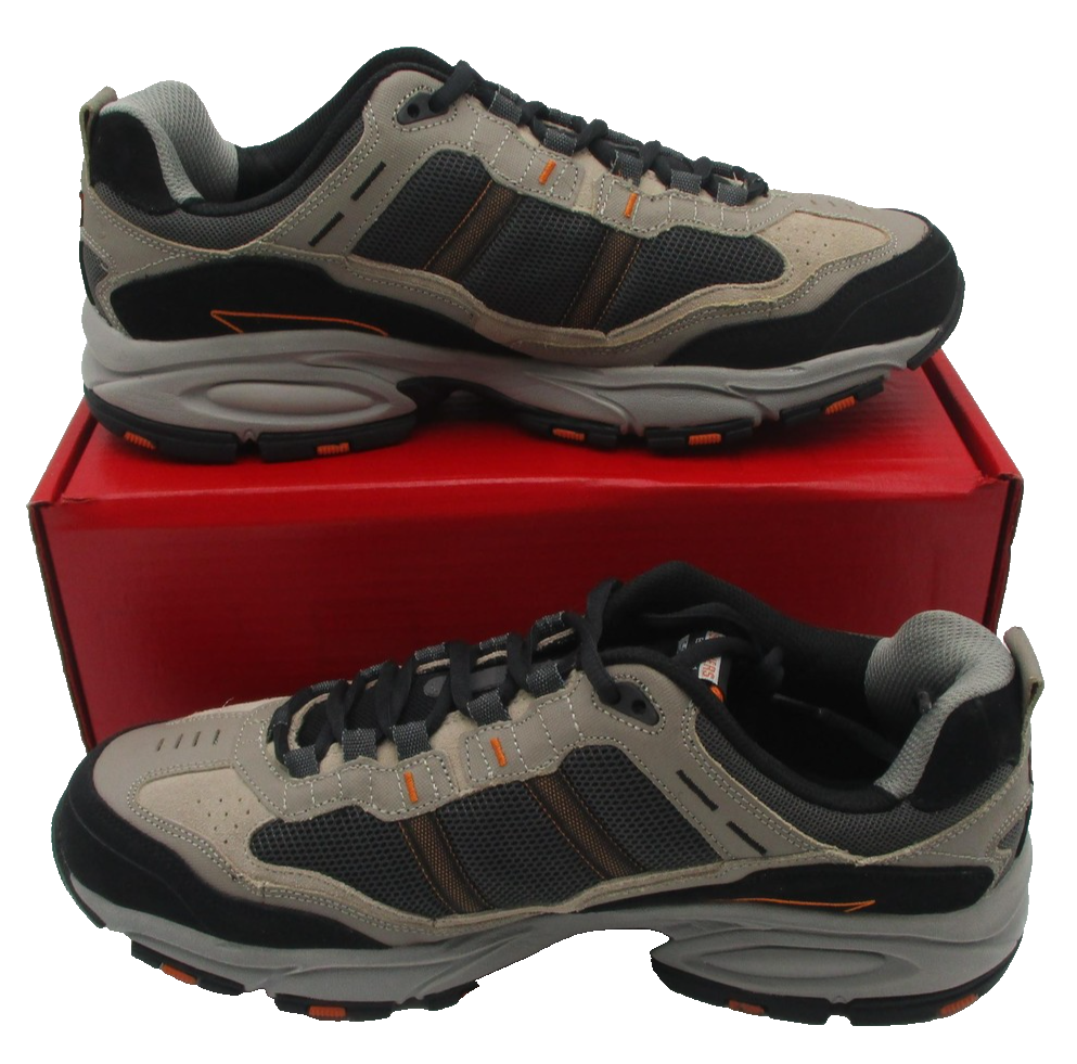 Skechers Sport SRR Shoes Mens Sz 11.5 Beige Black Wide Fit Sneakers 51241EW 1R13