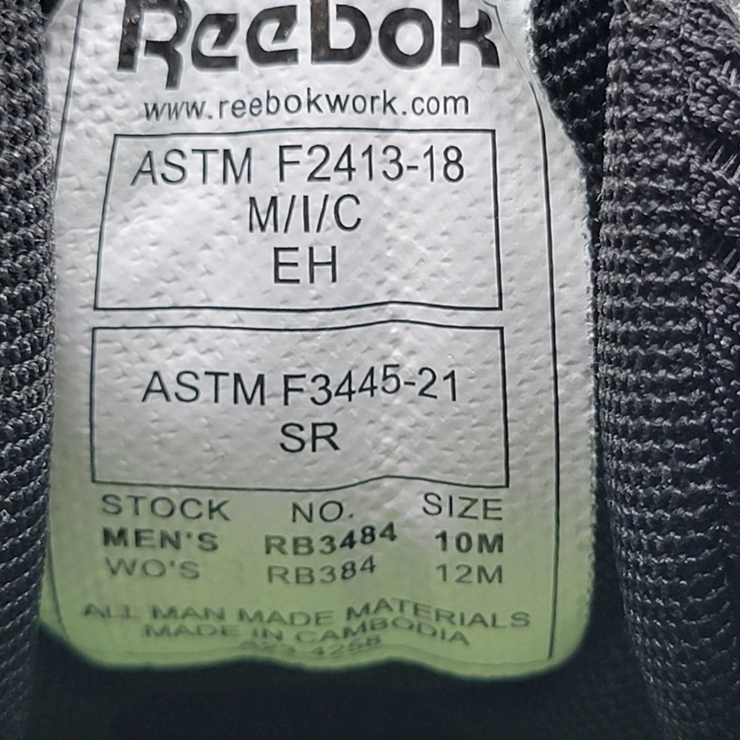 Reebok Nano X1 Adventure Work Mid Cut CT Black Wm Sz 12M RB3846