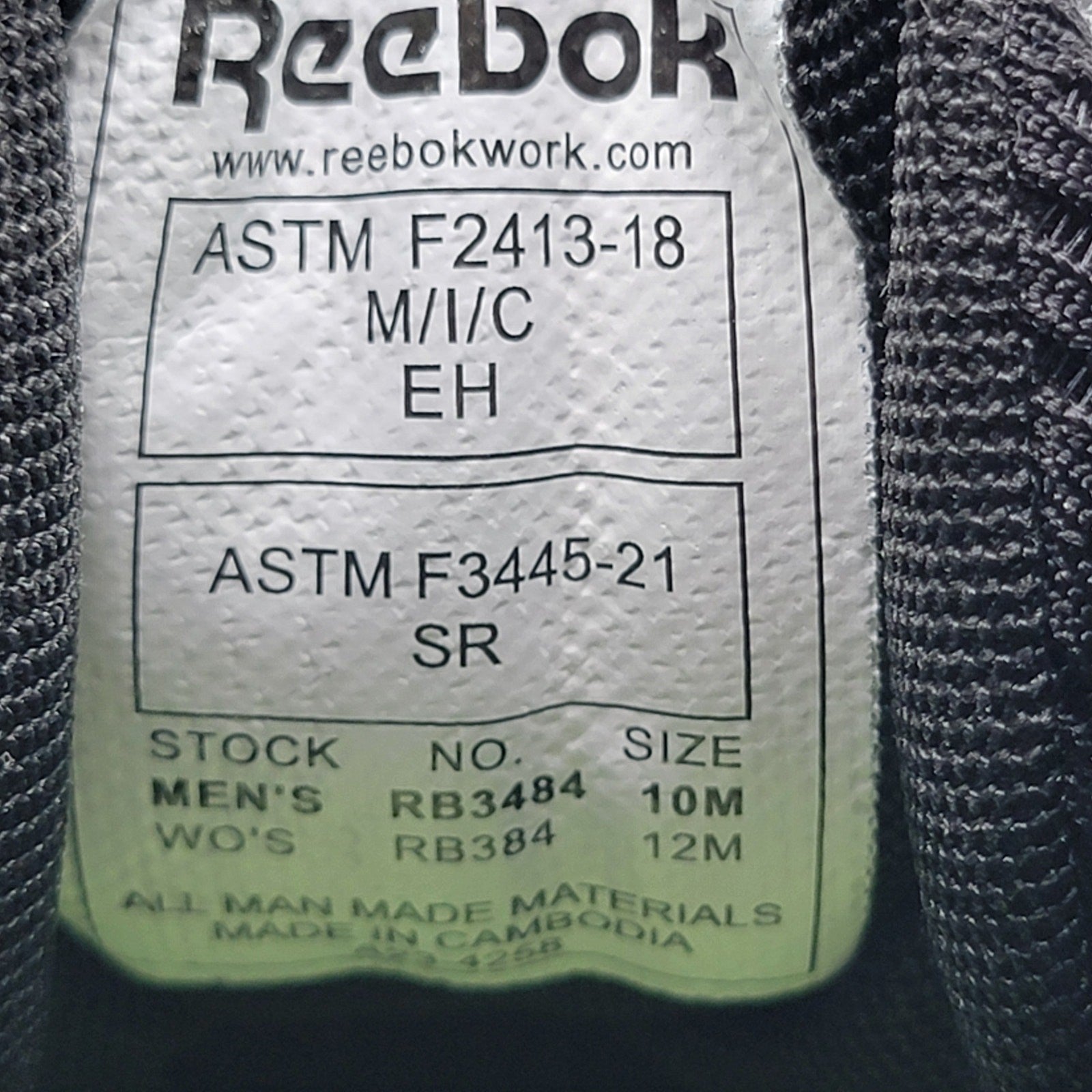 Reebok Nano X1 Adventure Work Mid Cut CT Black Wm Sz 12M RB3846