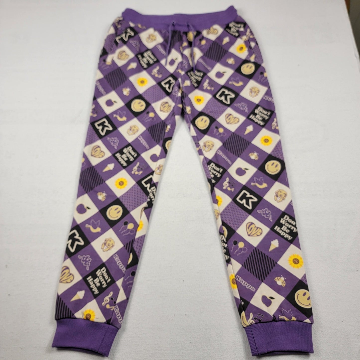 Kappa Logo Edmar Fleece Jogger Purple Mens Sz L