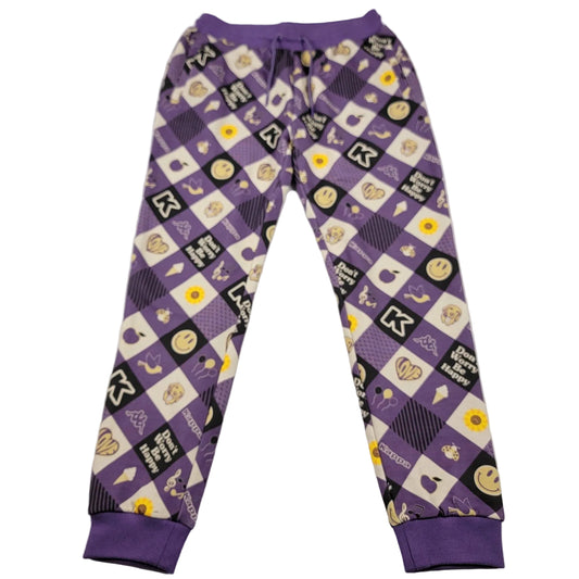 Kappa Logo Edmar Fleece Jogger Purple Mens Sz L