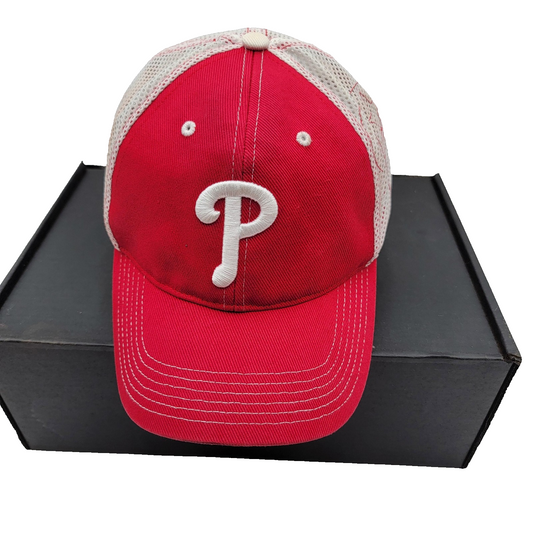 Vintage Philadelphia Phillies Hat Cap Strap Back MLB Baseball Trucker Mens 90s0