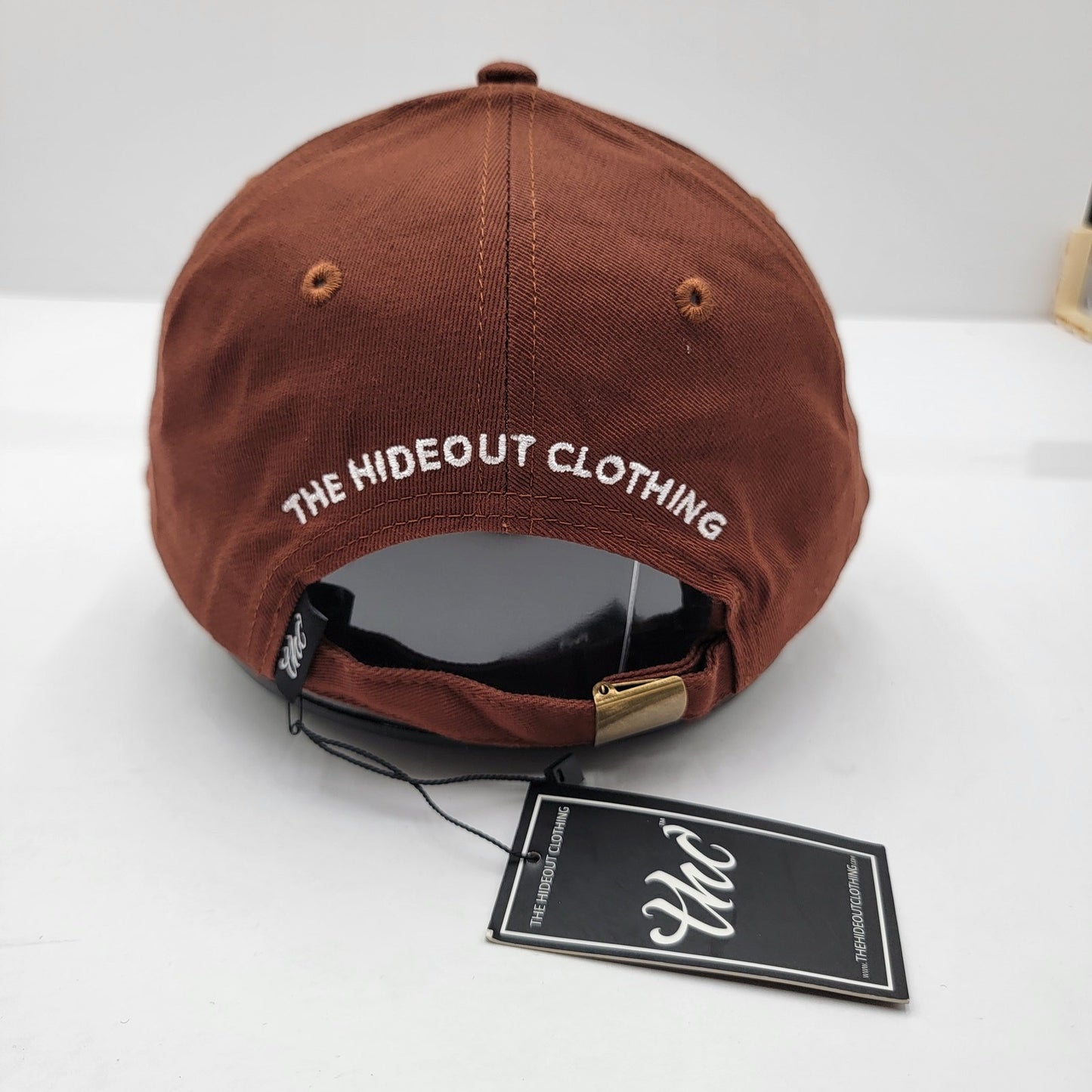 The Hideout Clothing Company Dripping Essentials Dad Cap Brown Strapback3