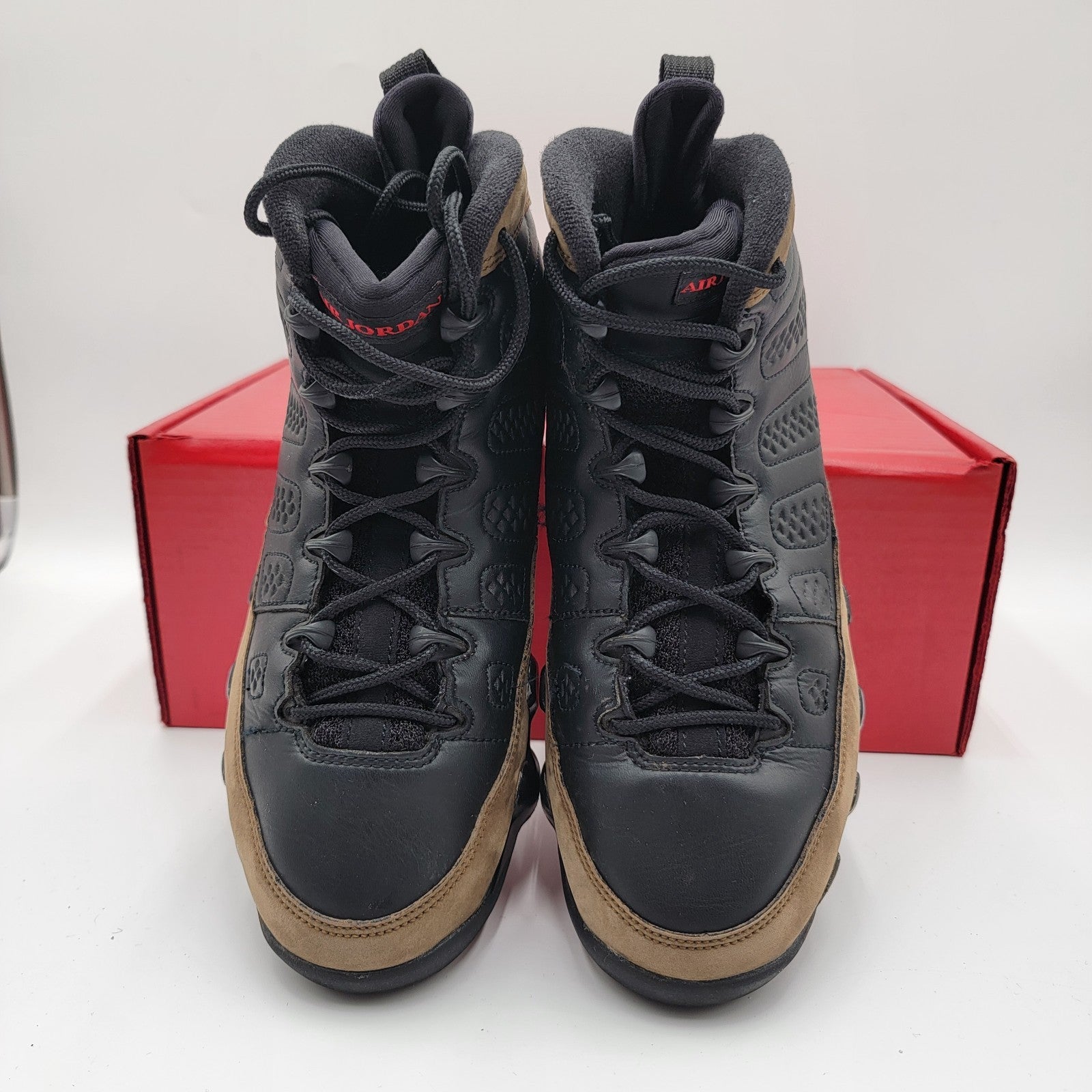 Nike Air Jordan 9 Retro GS 'Olive' Black Red 2024 HV4574030 Youth Size 6Y