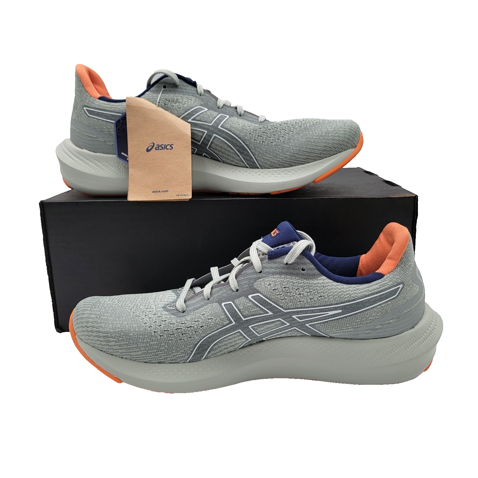 Mens ASICS Gel Pulse 14 Light Sage Orange Sz 8 NIB Running Shoe Lightweight1