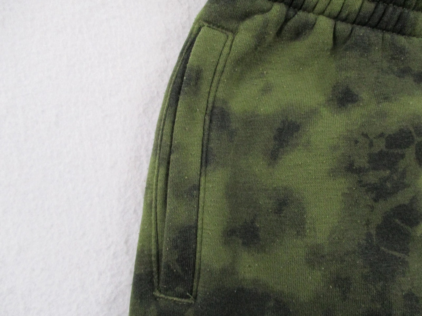 Nike Pants Kids 12-13 Yrs Green Tie Dye Fleece Cargo Joggers Logo Elastic Waist10