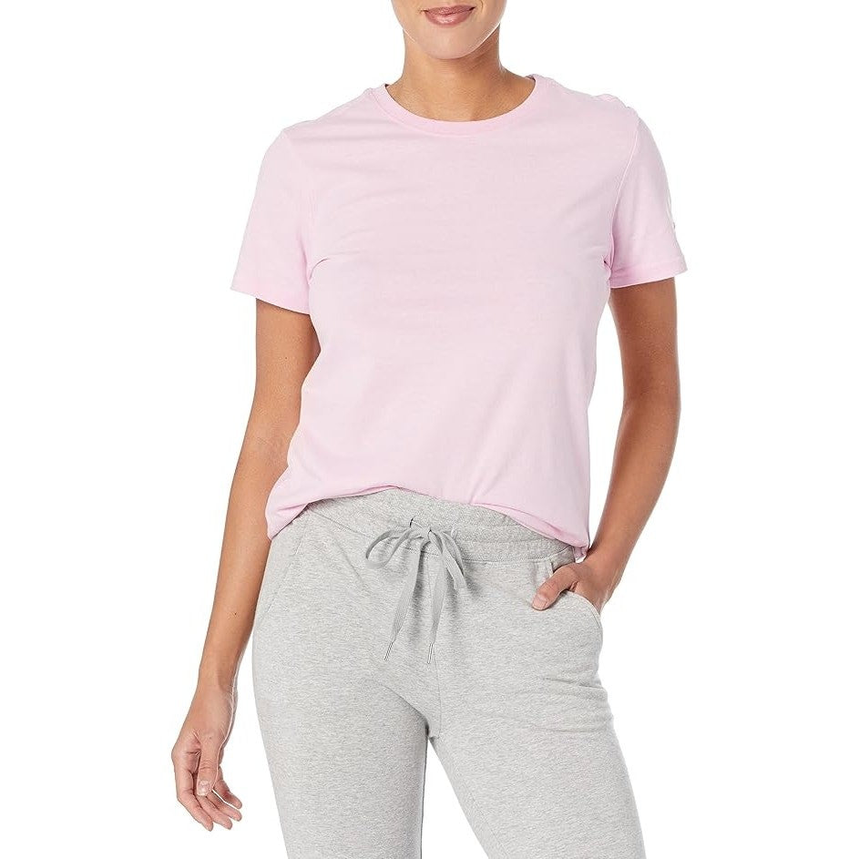 Russell Athletic Women's Solid Basic Short Sleeve Tee Pink Icing Sz XS0