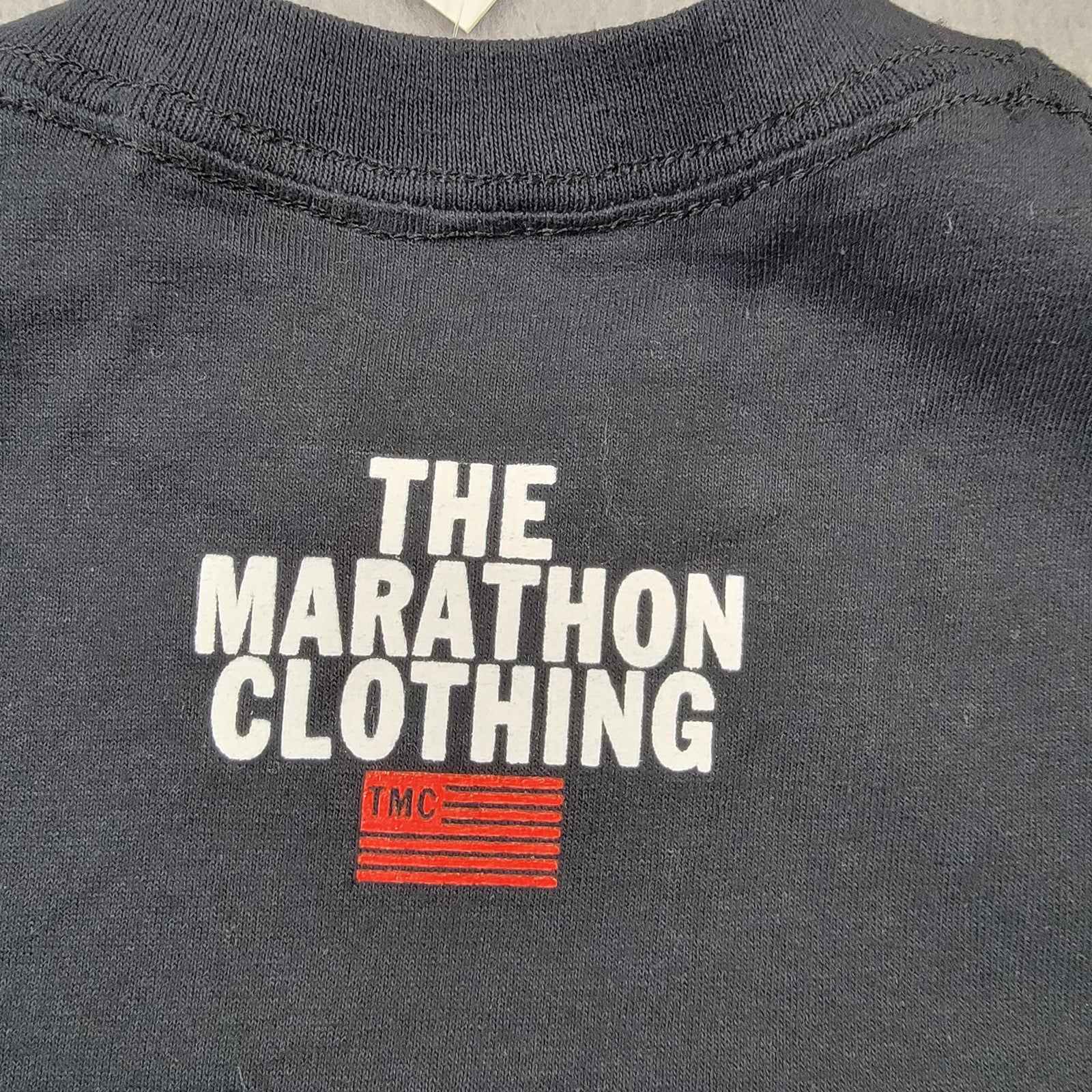 The Marathon Clothing TMC Shirt Mens Small Black Flag Graphic Tee Streetwear3