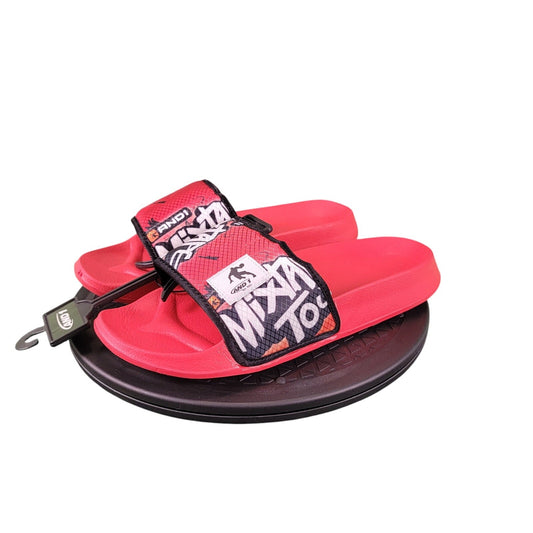 AAND1 Mixtape Tour Shatter Slides Men’s 9 Red Black SlipOn New Shatter, Size 90