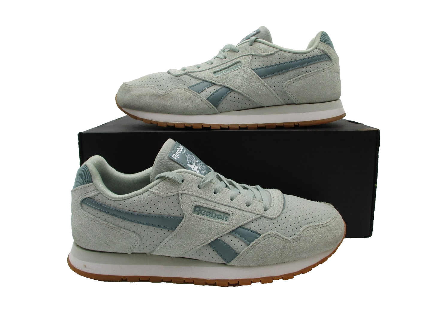 Reebok Classic Harman Shoes Womens Size 9 Mint Green Suede Gum Teal DV7058 1F60
