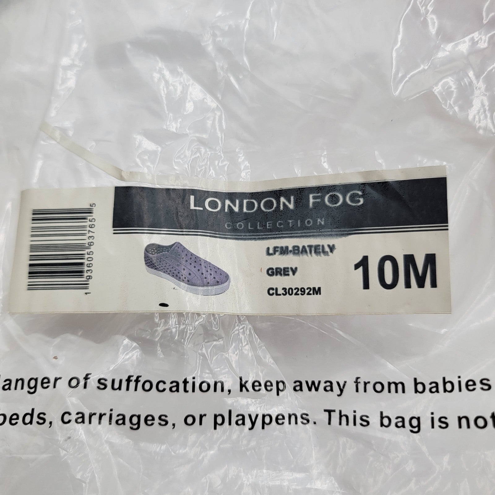 London Fog Mens Size 10M Gray Bately Slip On Waterproof Lightweight Casual