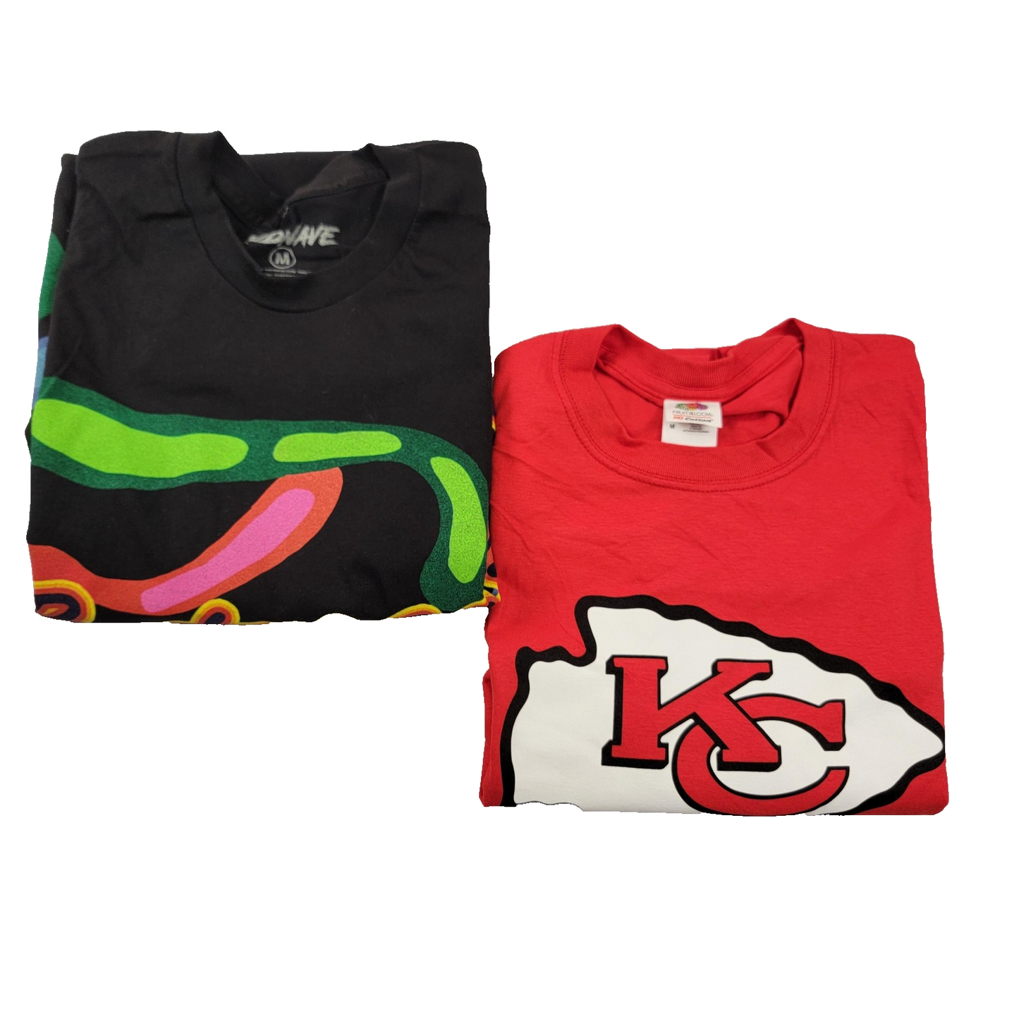 2 Pk Bundle Rod Wave Beautiful Mind Tour Shirt & KC Chiefs Tee Sz Medium