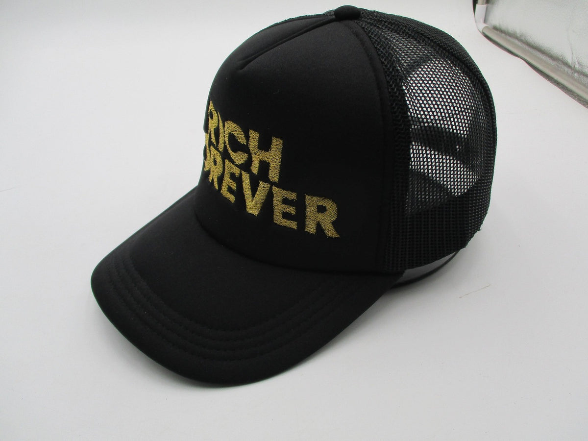 Crowns By Lids Rich Forever Hat Cap Snap Back Mens One Size Black Gold Lettering3
