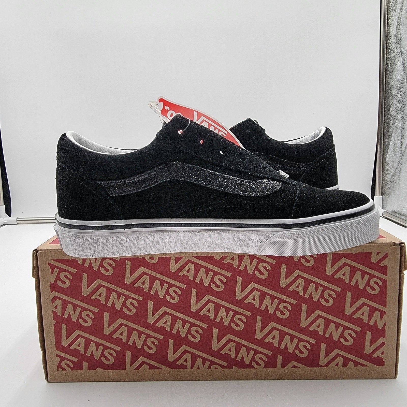 Vans Old Skool Kids 'Glitter Sidestripe  Black' Sz 3K VN0A4BUUXNO1