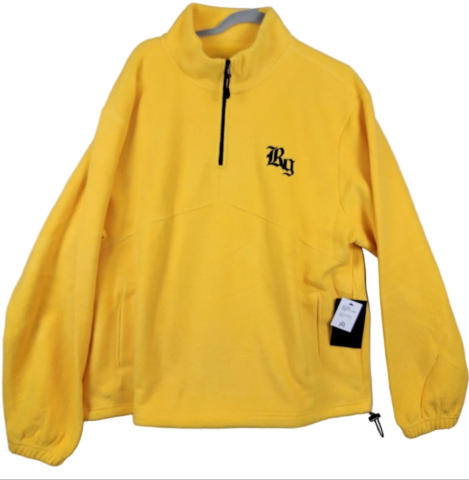 RawGear Oversized Pullover 1/3 Zip Fleece Jacket Yellow Sz M0